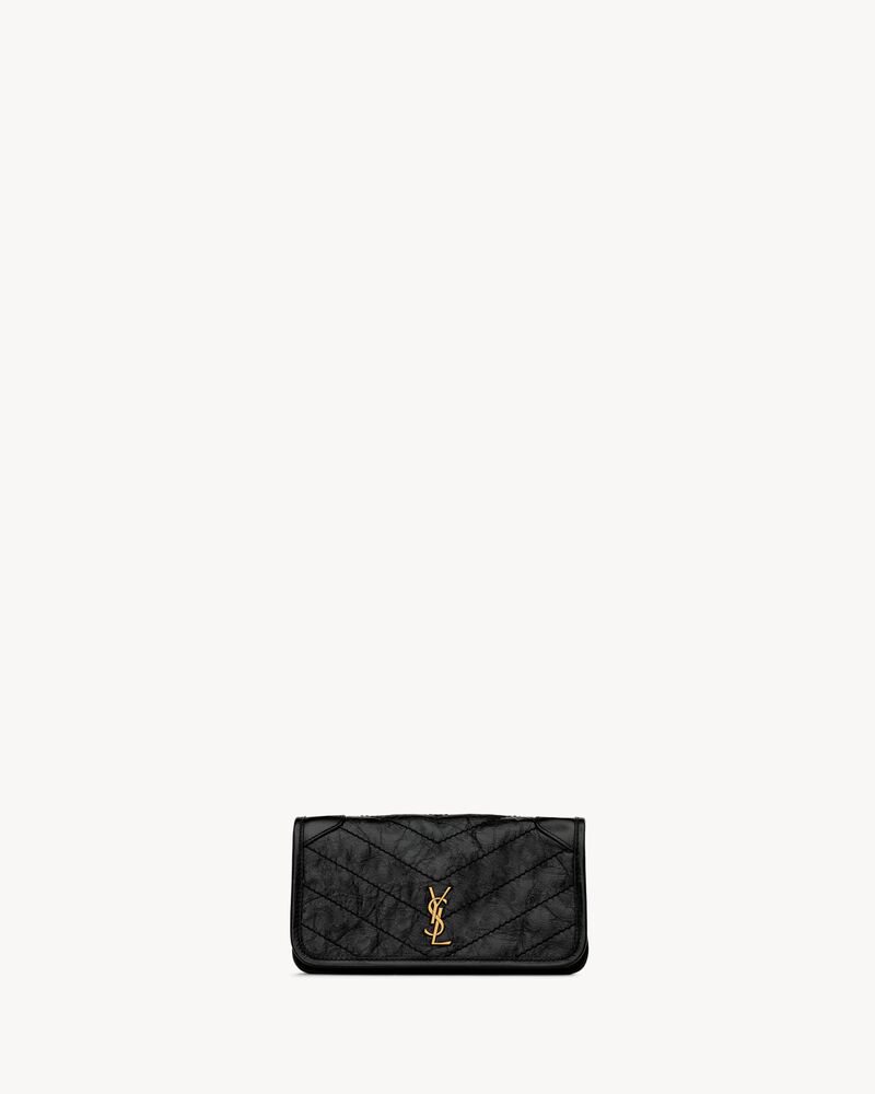 NIKI chain pouch in vintage leather