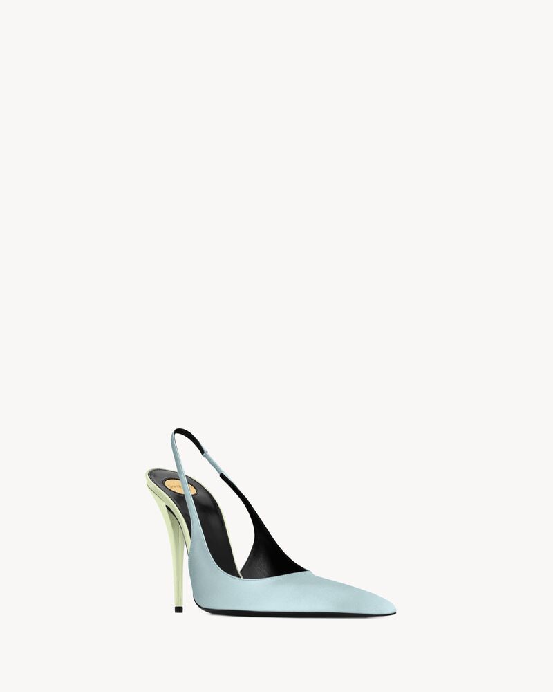 DEROCHE slingback pumps in satin crepe