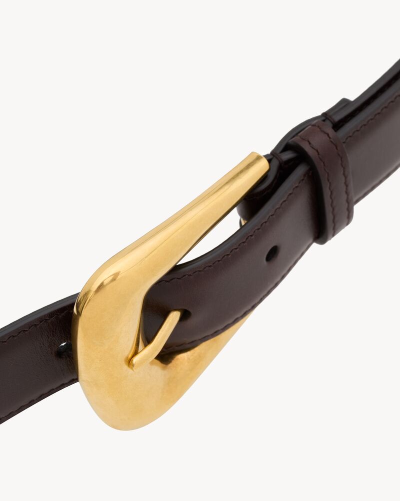 FOLK buckle belt in smooth leather