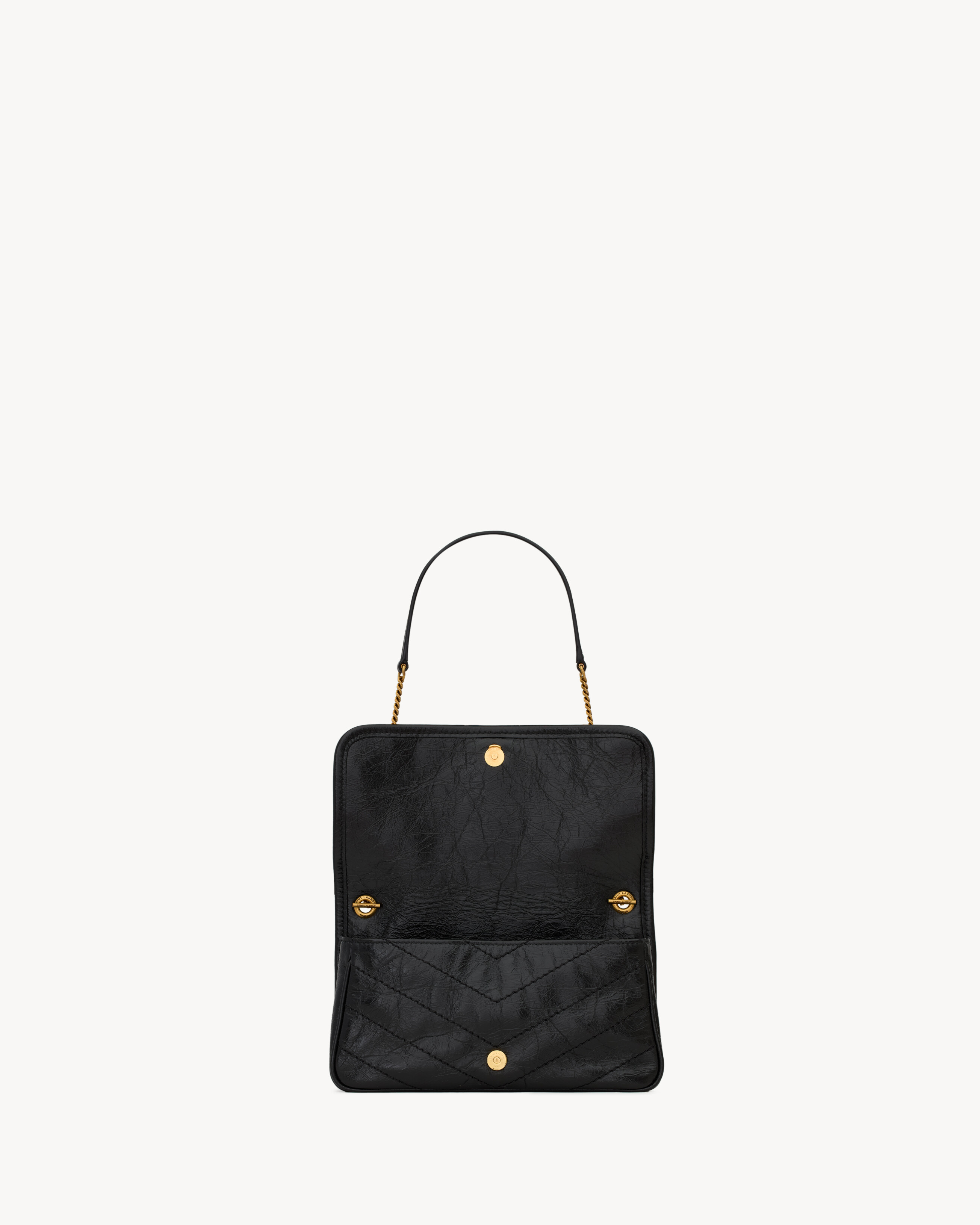 NIKI chain pouch in vintage leather