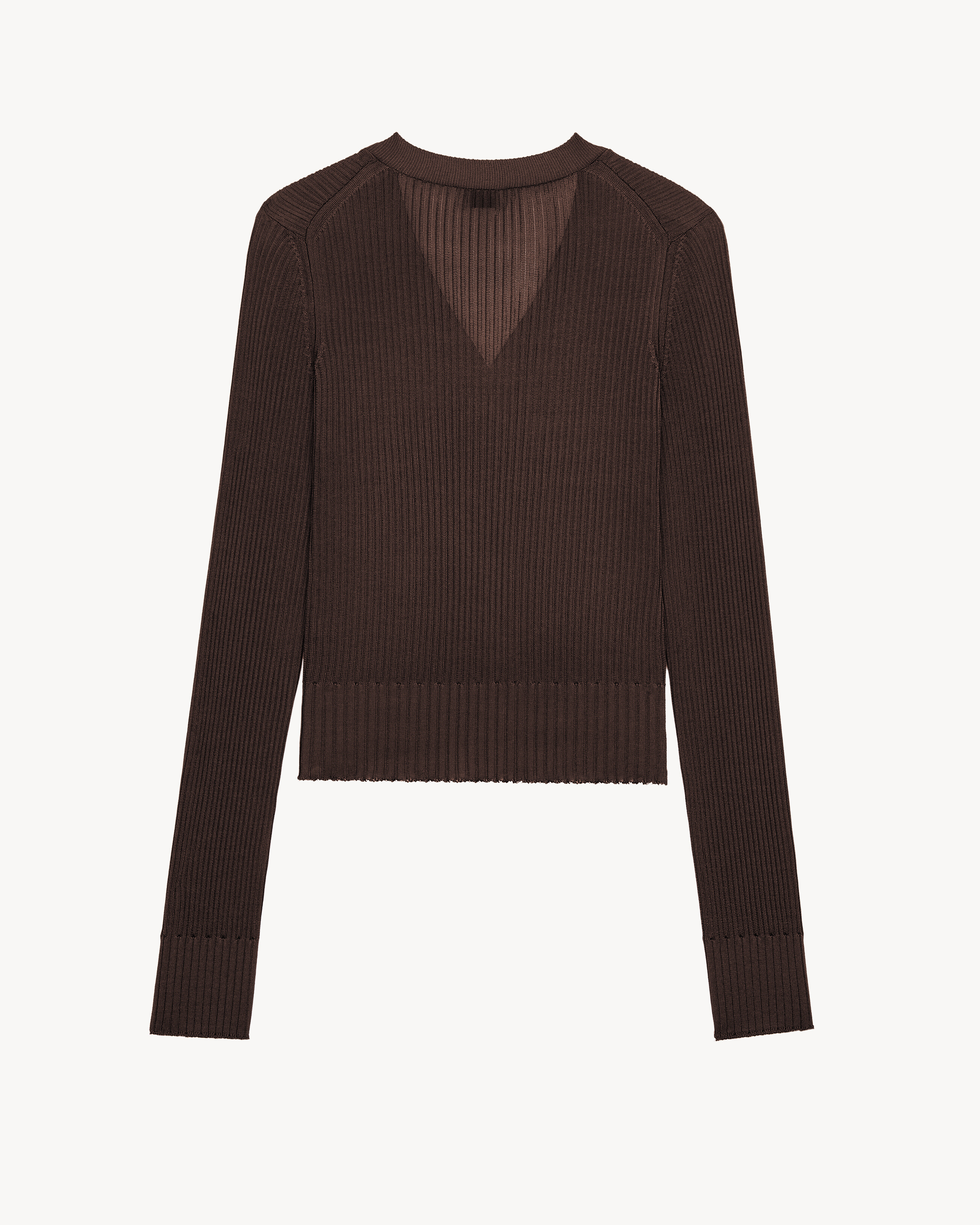 cardigan in ribbed knit