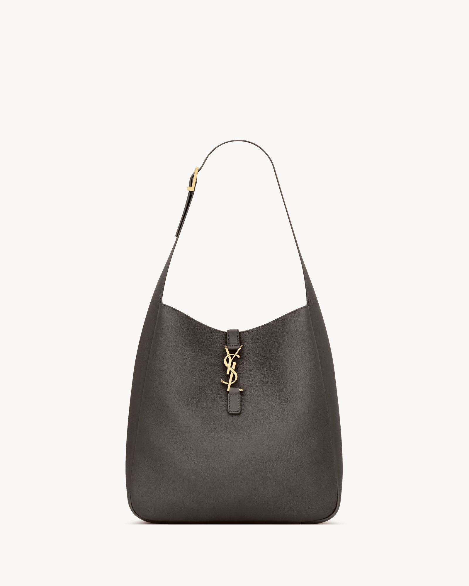 YSL 25S LE 5 À 7 BUCKET 26 IN DARK OLIVE CALFSKIN GOLD HARDWRE