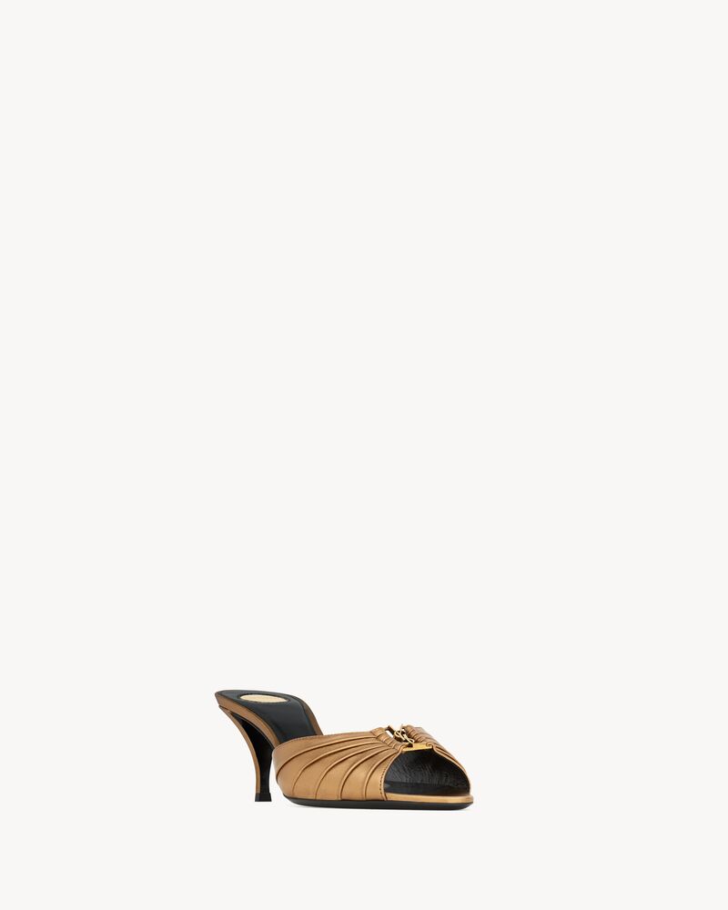 BABYLONE mules in metallic leather