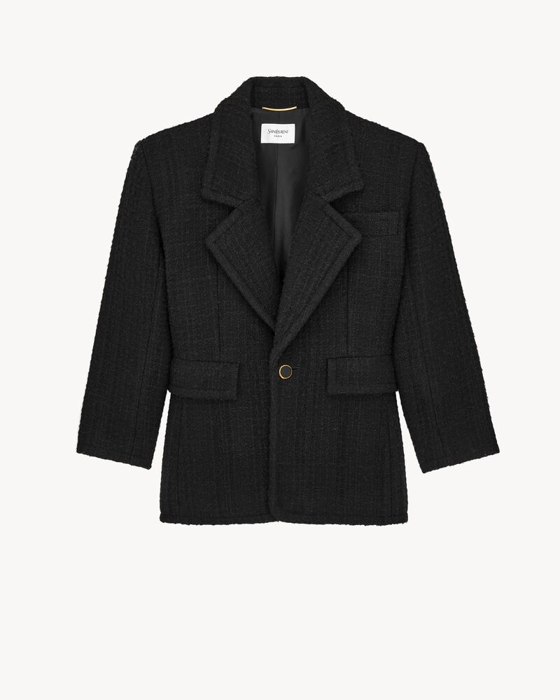single-breasted jacket in tweed