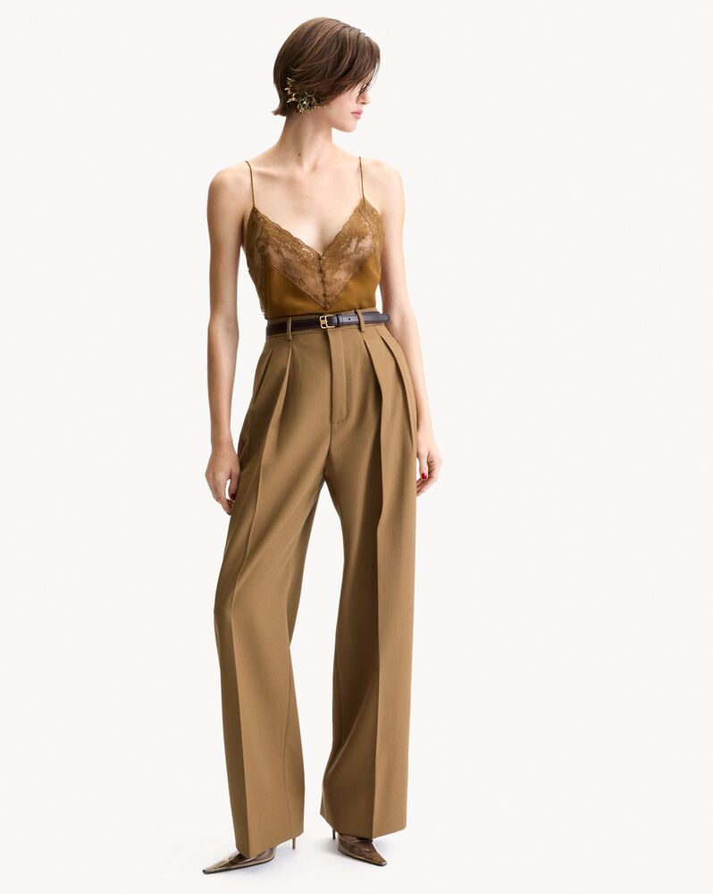 laced camisole in silk crepe de chine