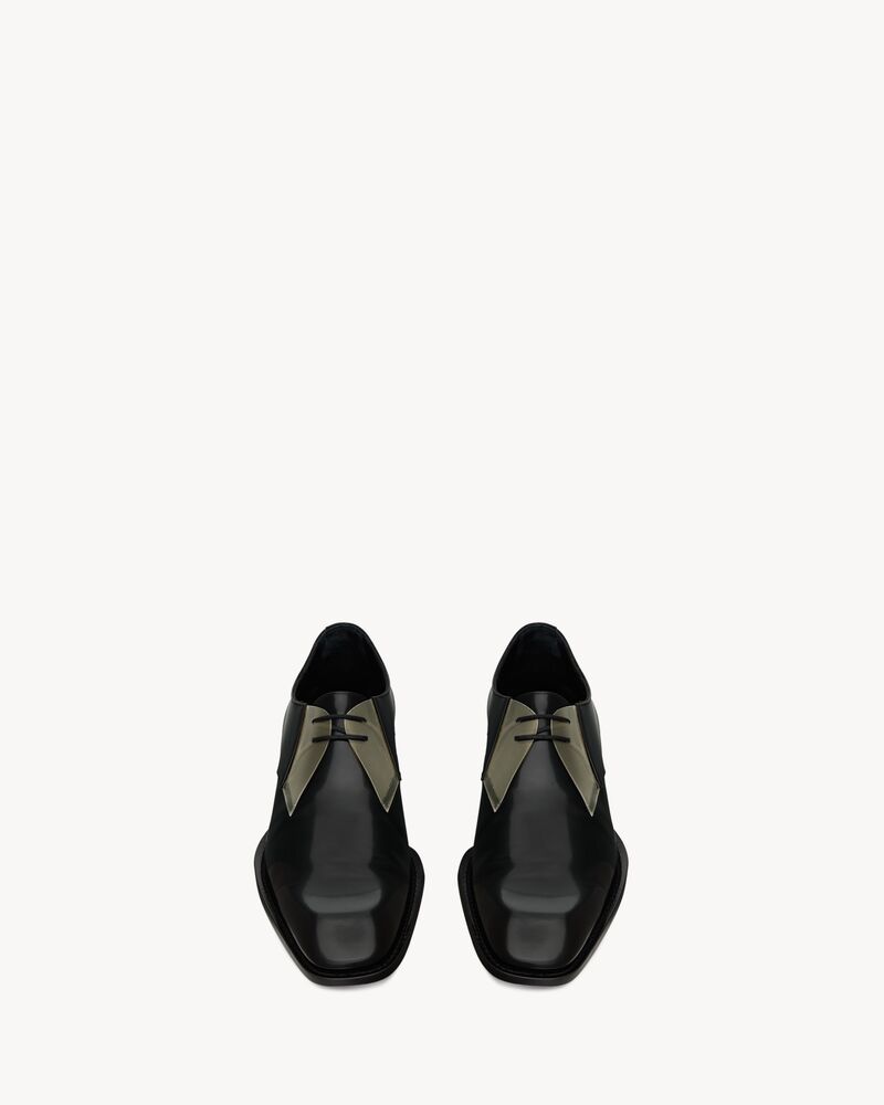 NICO derbies in glazed leather and TPU