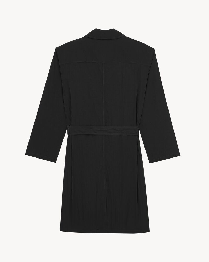 water-repellent trench coast in crinkled nylon