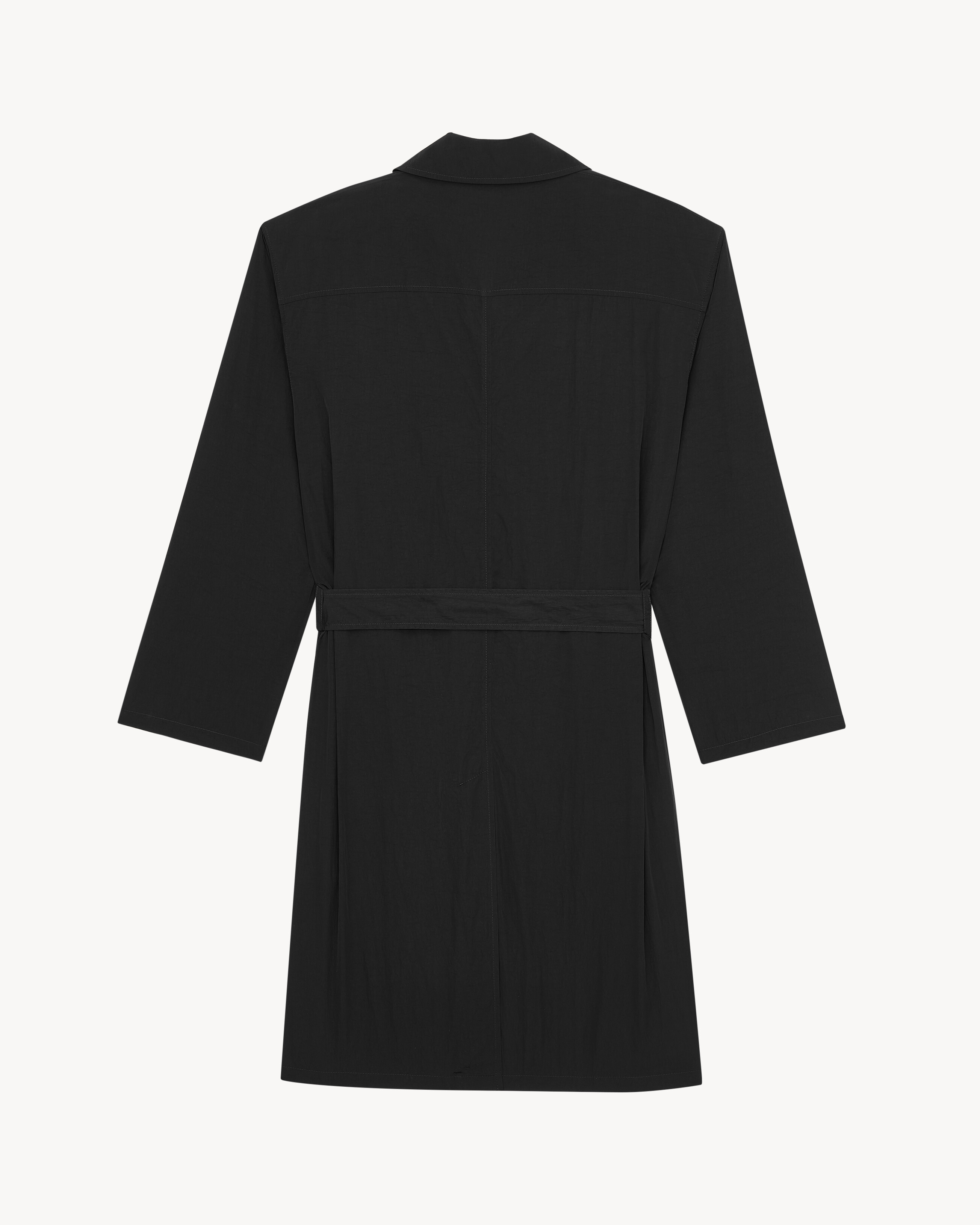 Trench imperméable en nylon froissé