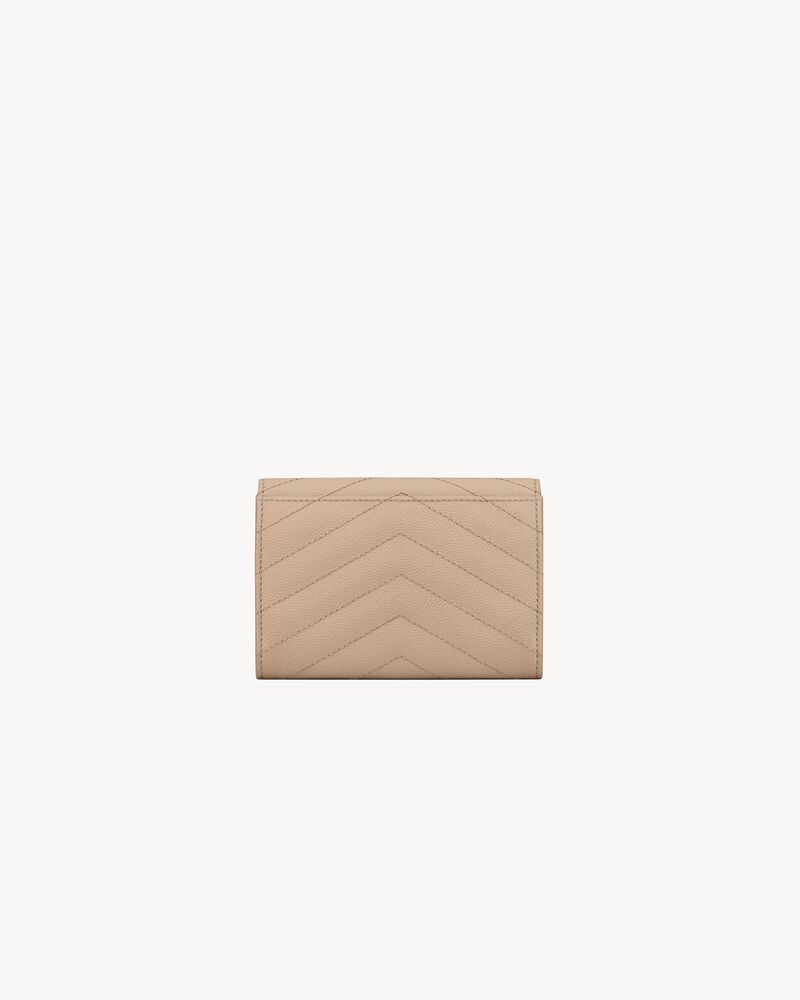 CASSANDRE MATELASSÉ SMALL ENVELOPE WALLET IN GRAIN DE POUDRE LEATHER