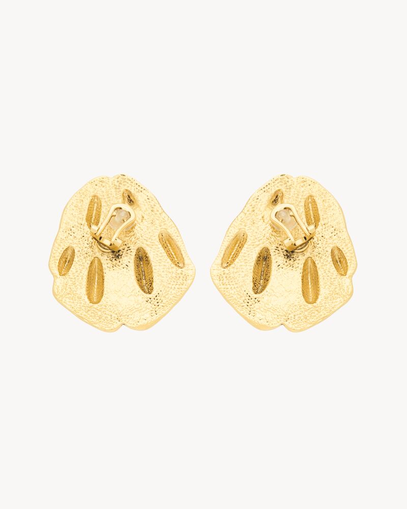 CASSANDRE crocodile earrings in metal