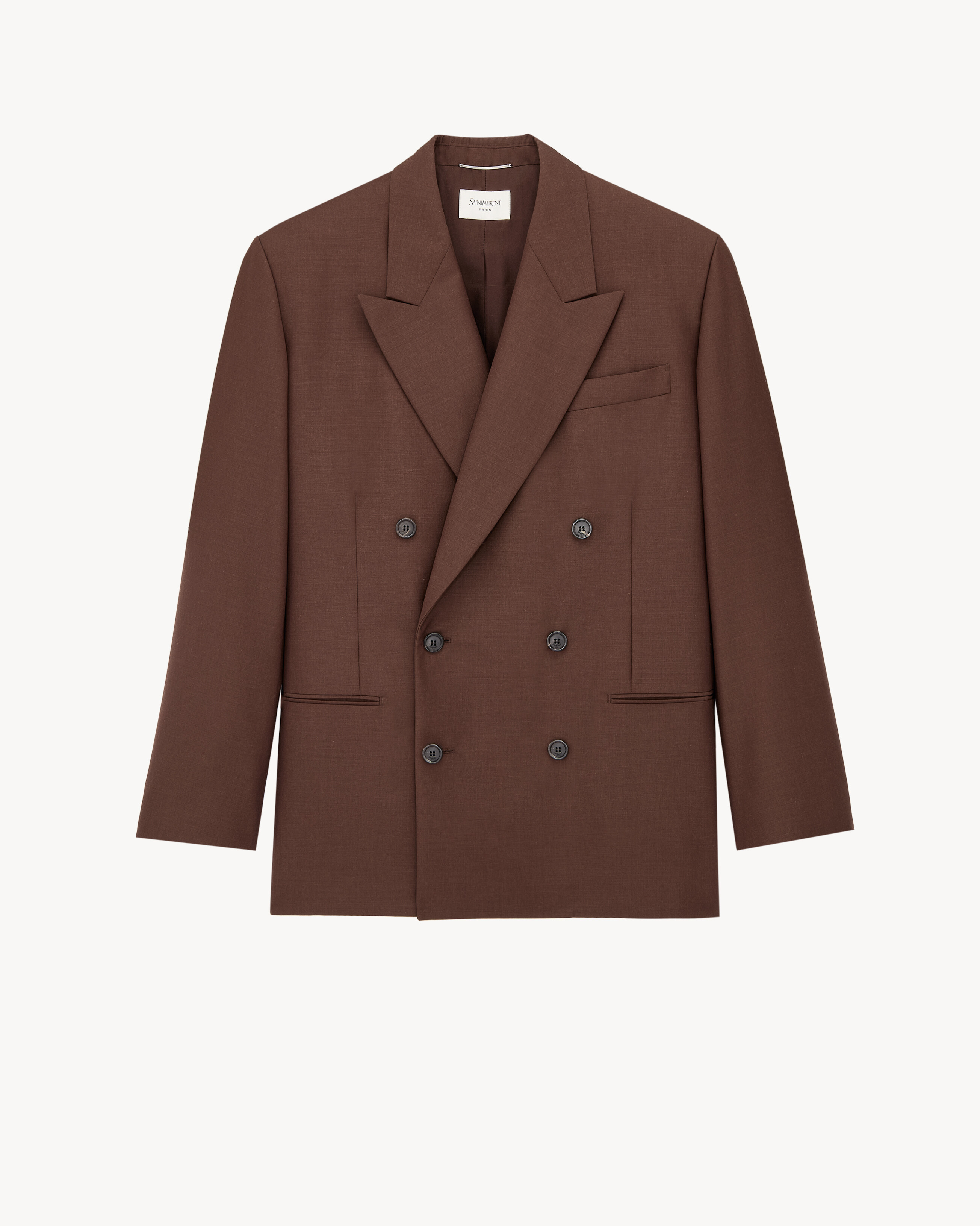 jacket in wool and mohair canvas