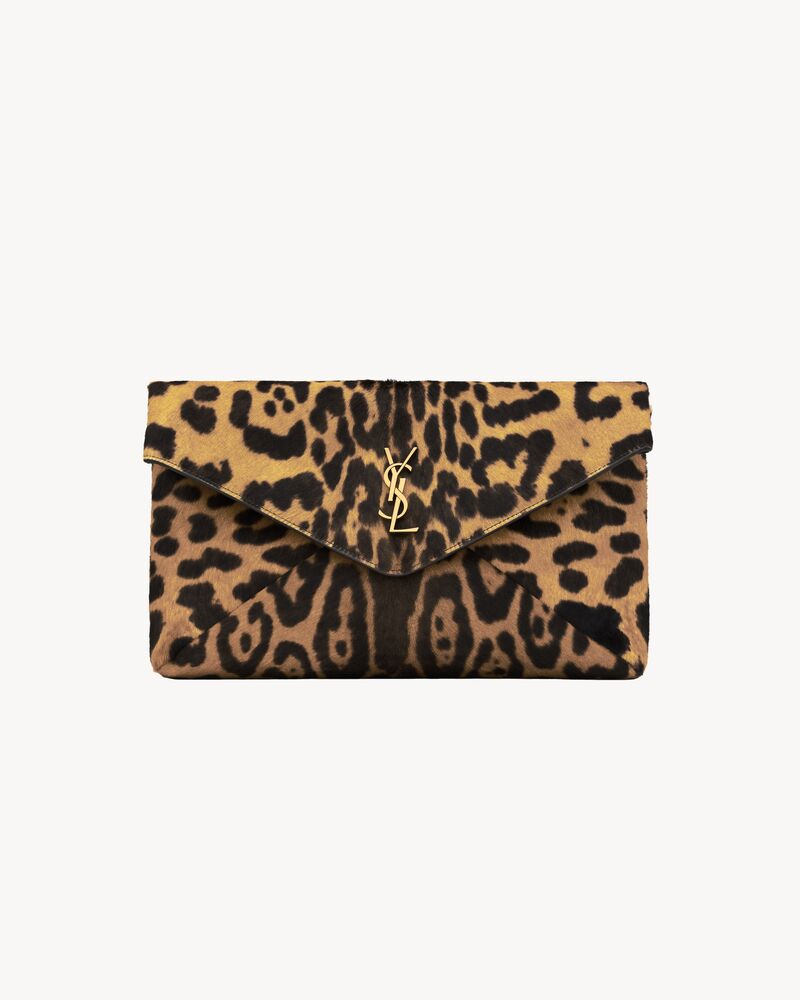CASSANDRE large envelope pouch in pony hair leather