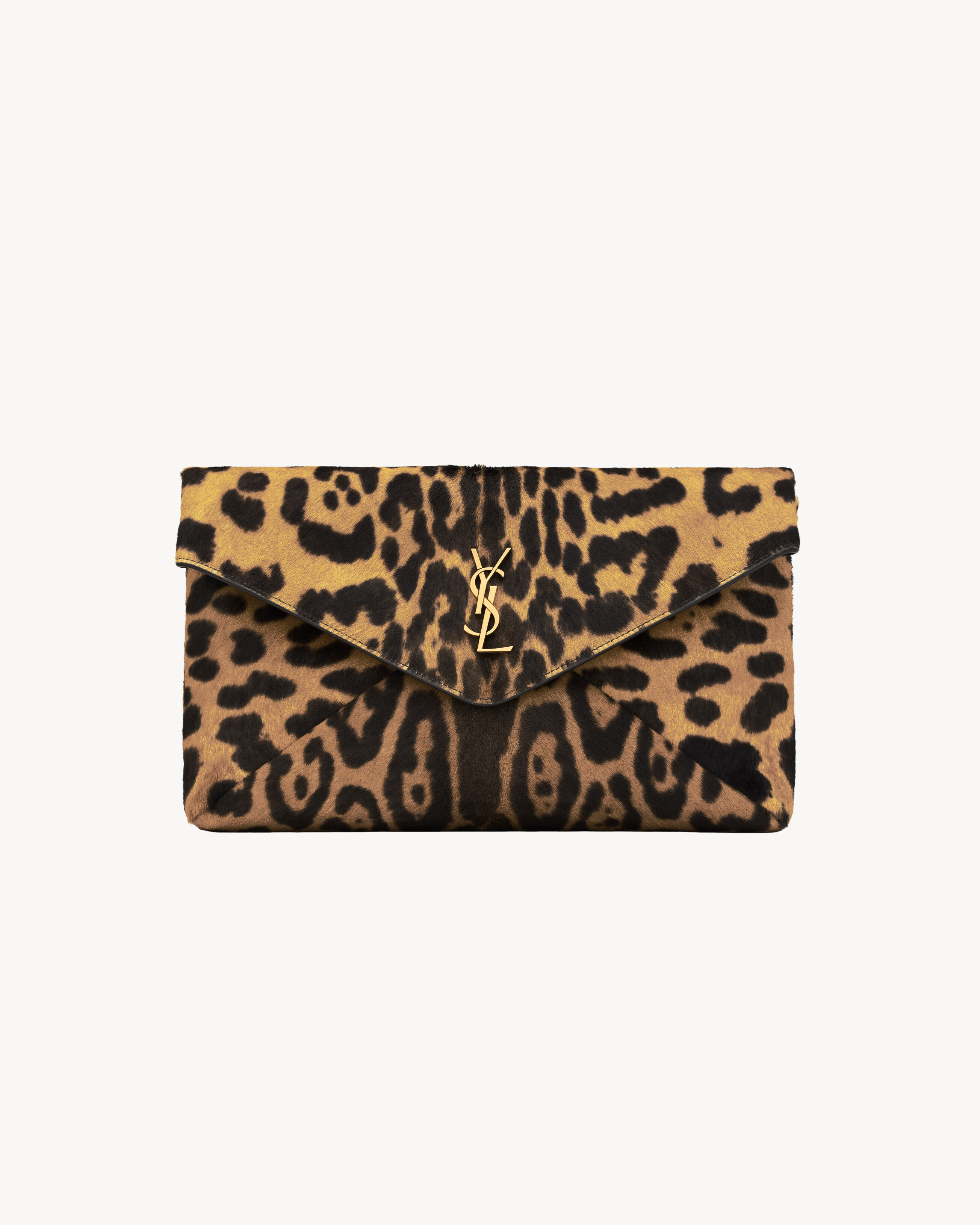 CASSANDRE large envelope pouch in pony hair leather