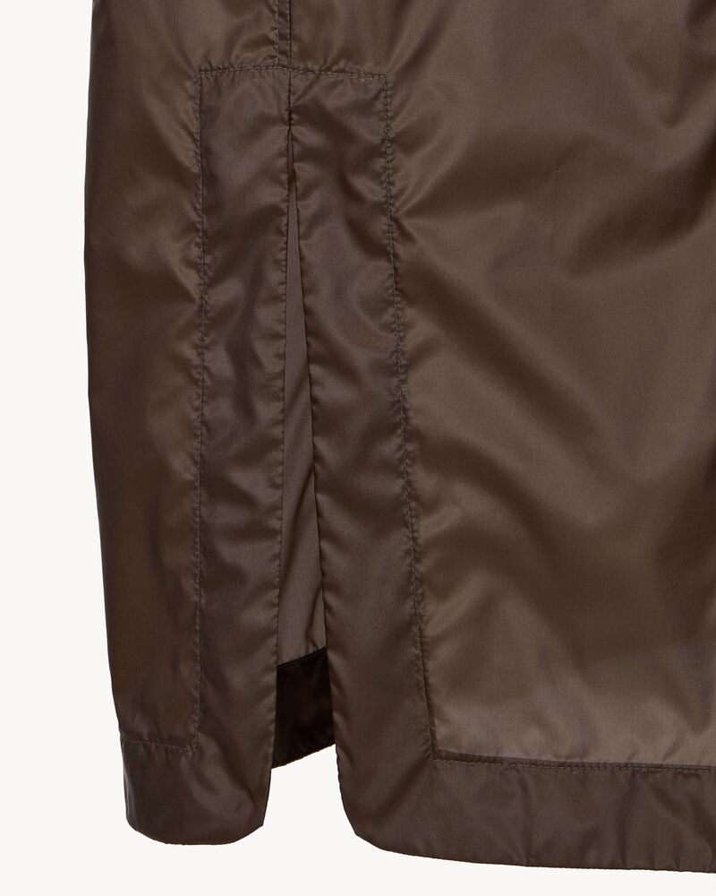 trench coat in water-resistant nylon