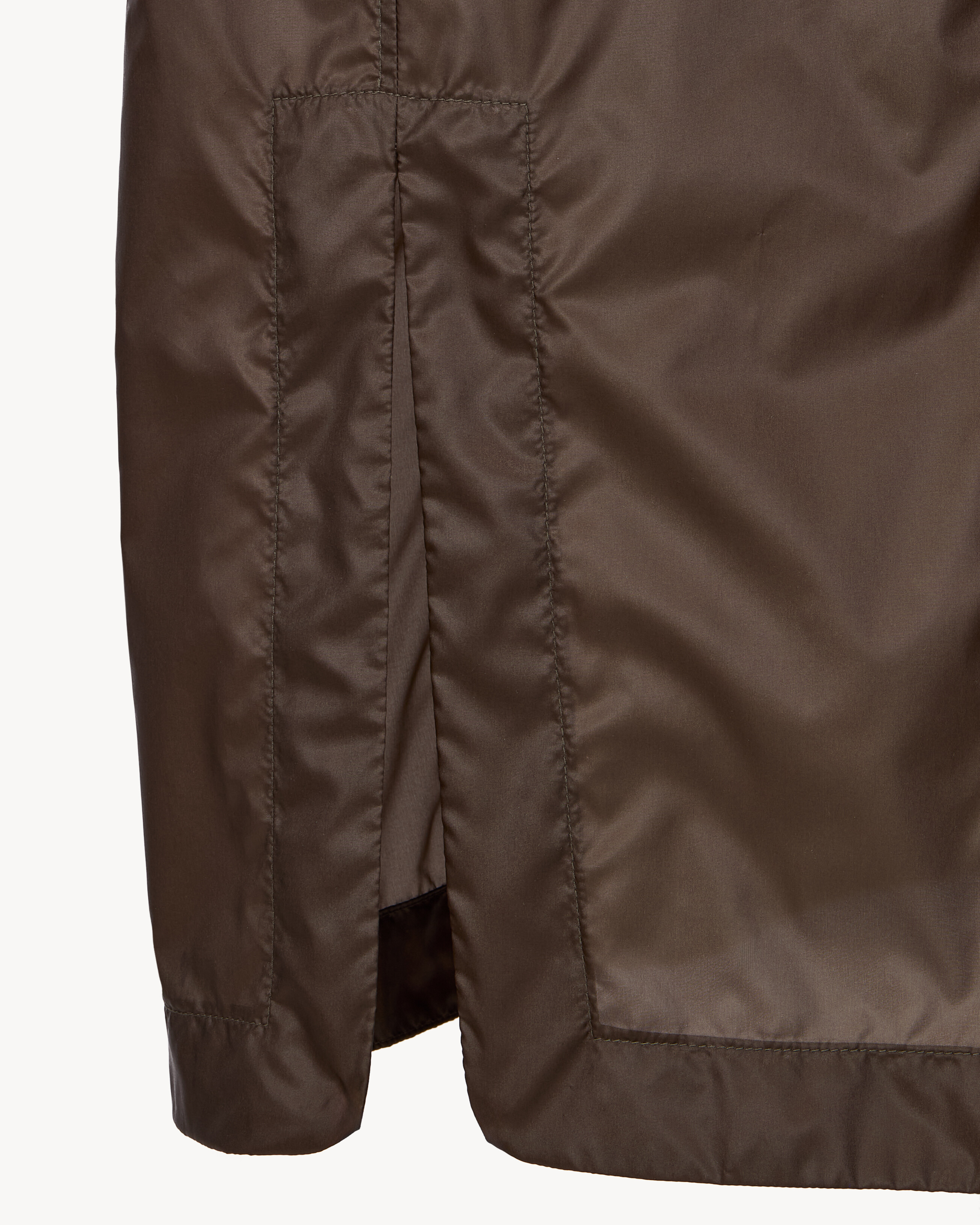 trench coat in water-resistant nylon