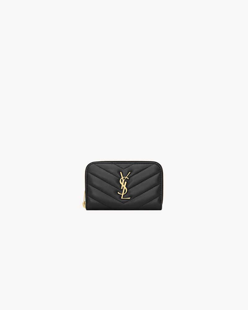 Cartera para tarjetas y monedas Cassandre Matelassé de piel de cordero