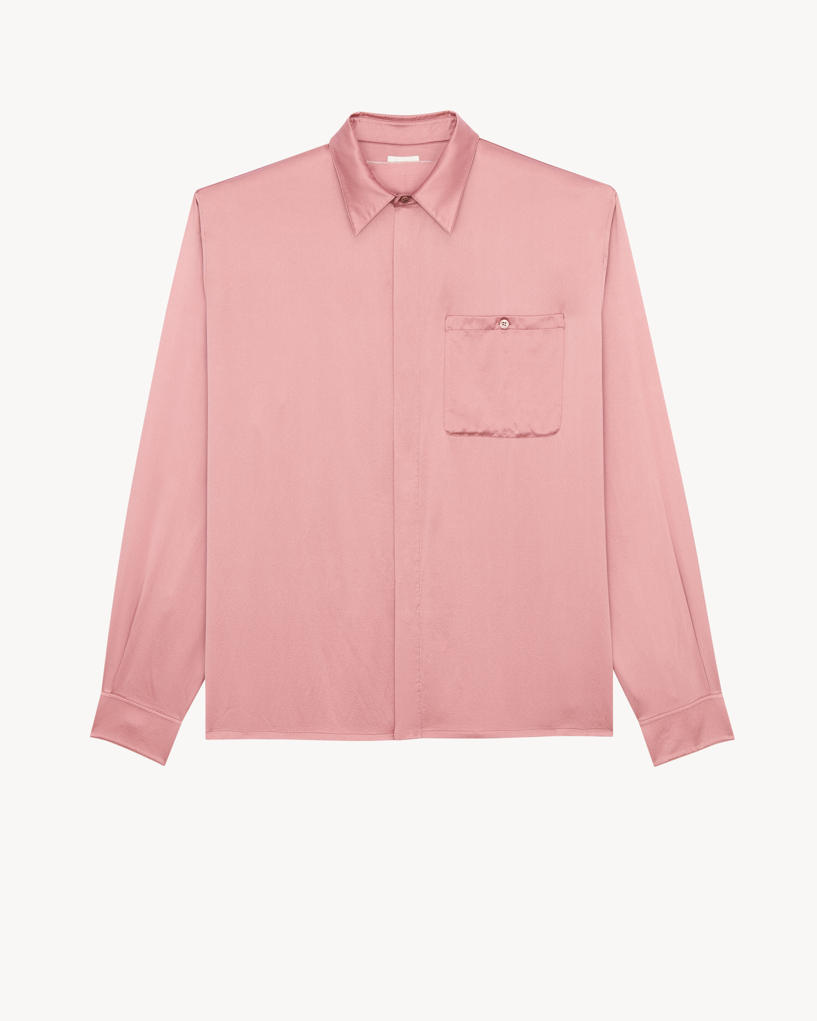 shirt in silk satin-back crepe