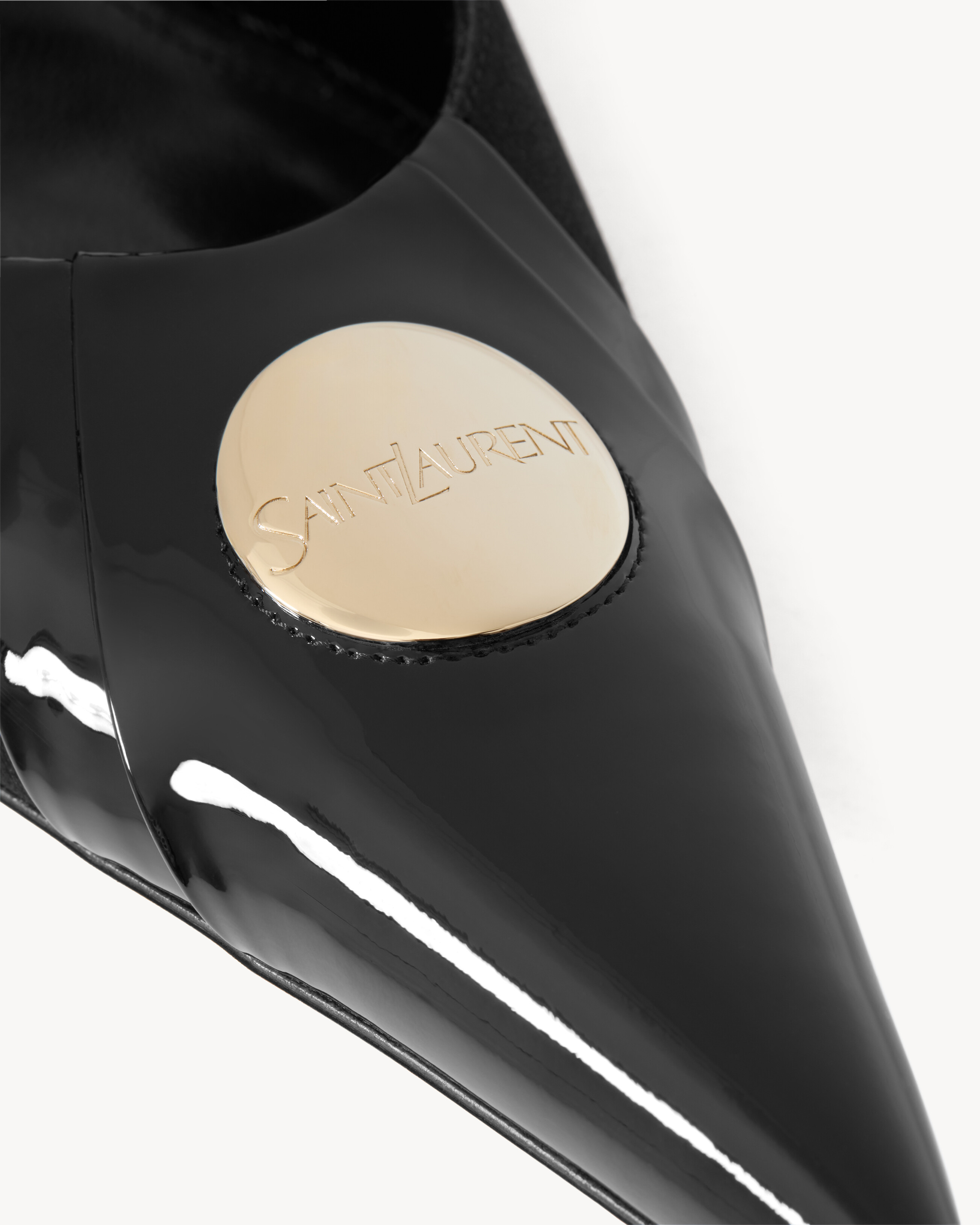 LOUIS slingback pumps in patent leather and satin