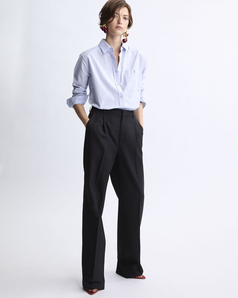 CASSANDRE shirt in striped cotton poplin