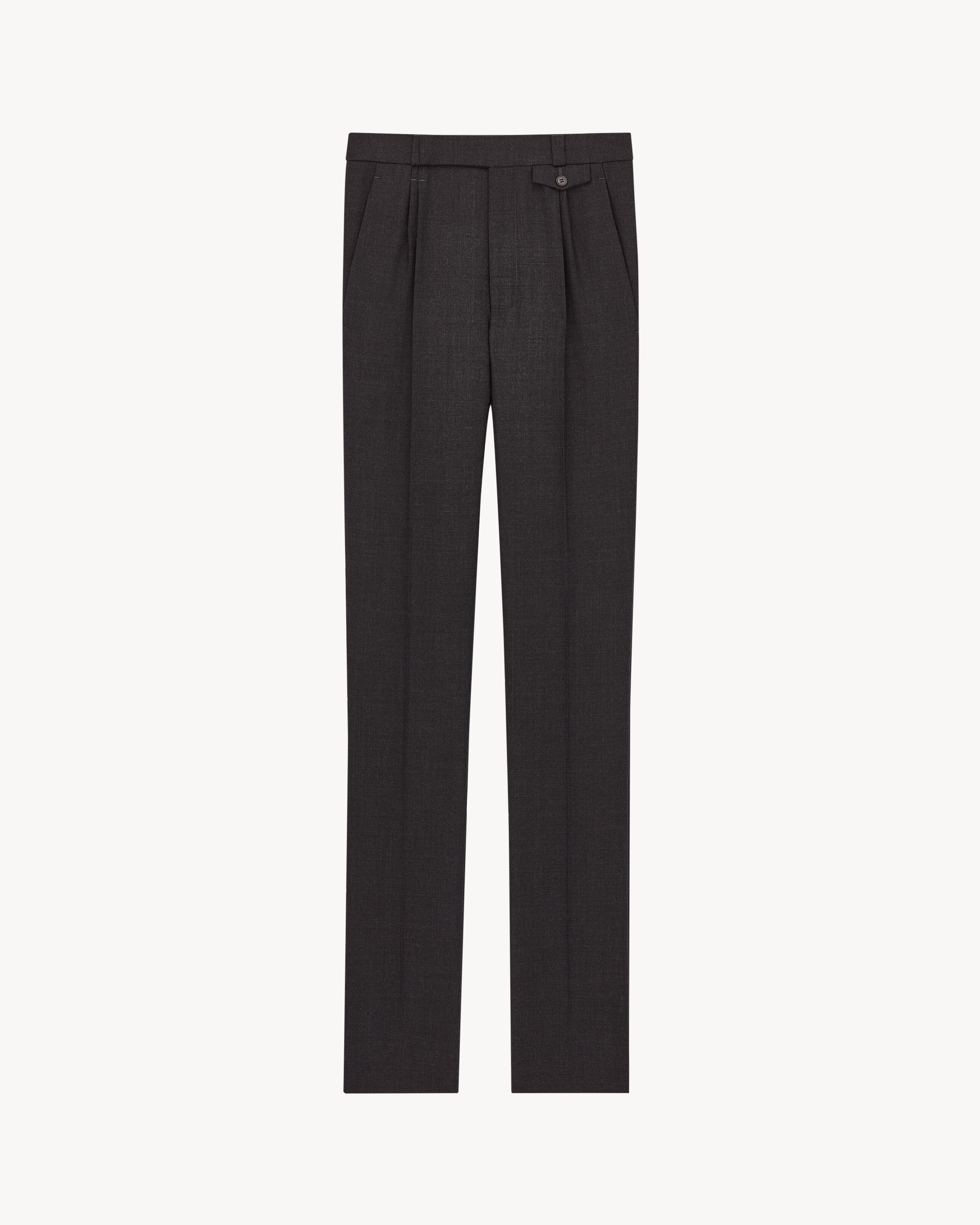 tapered pants in felted wool gabardine