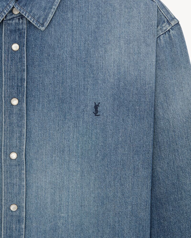 CASSANDRE jean shirt in horizon blue denim