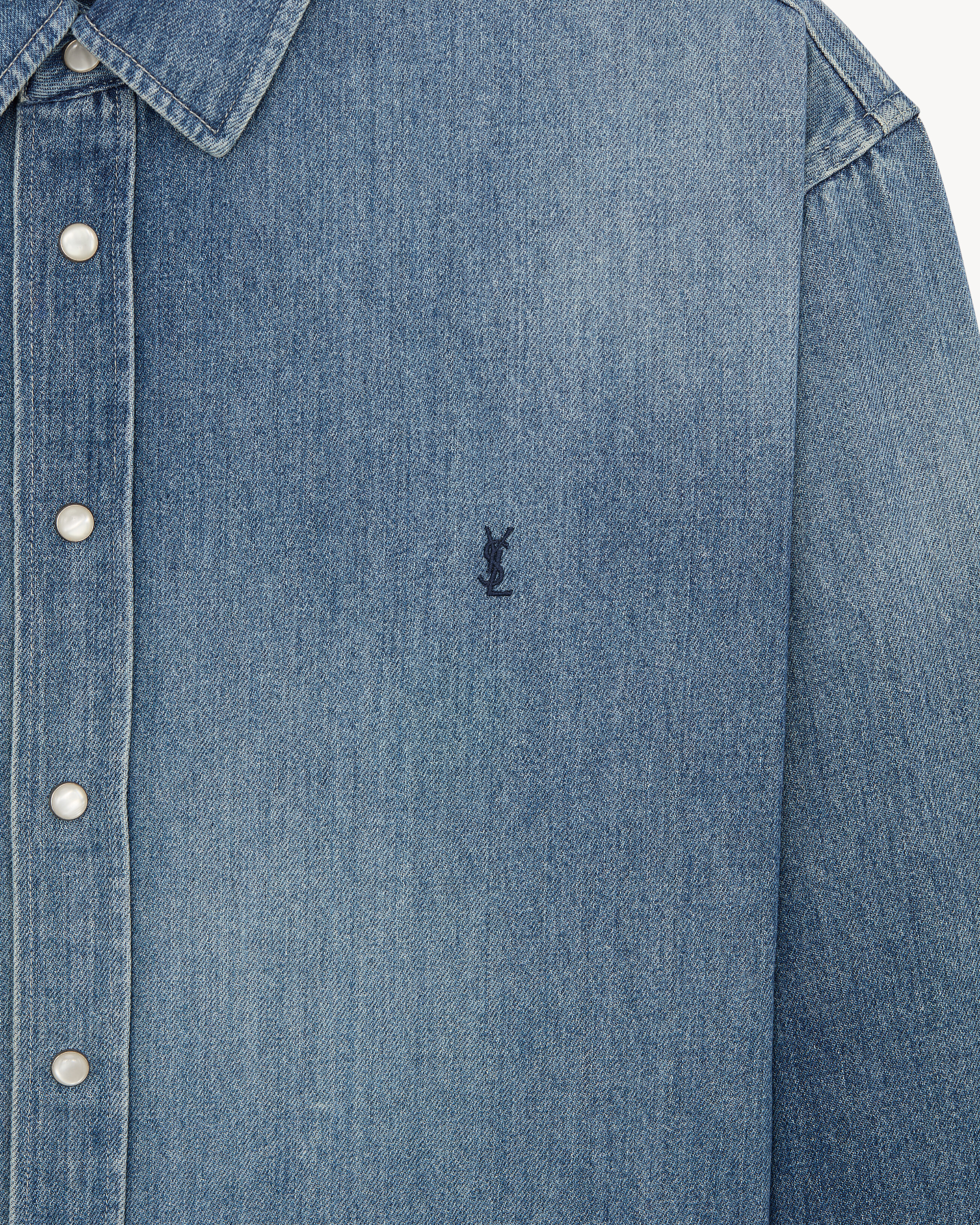 CASSANDRE jean shirt in horizon blue denim