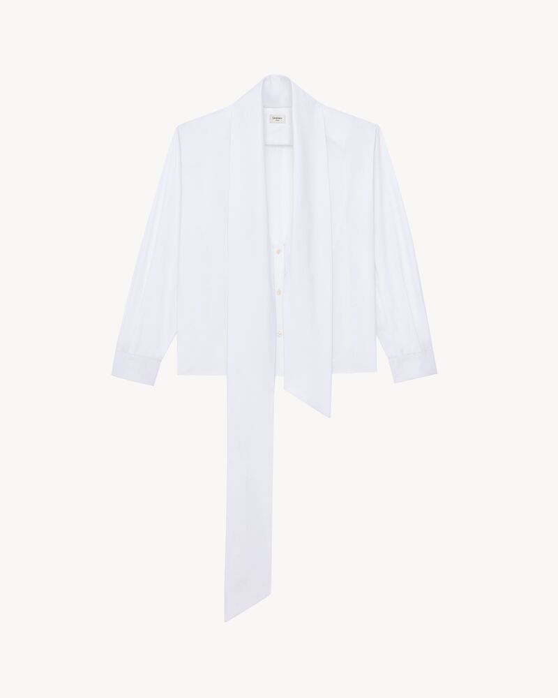 lavallière shirt in cotton poplin