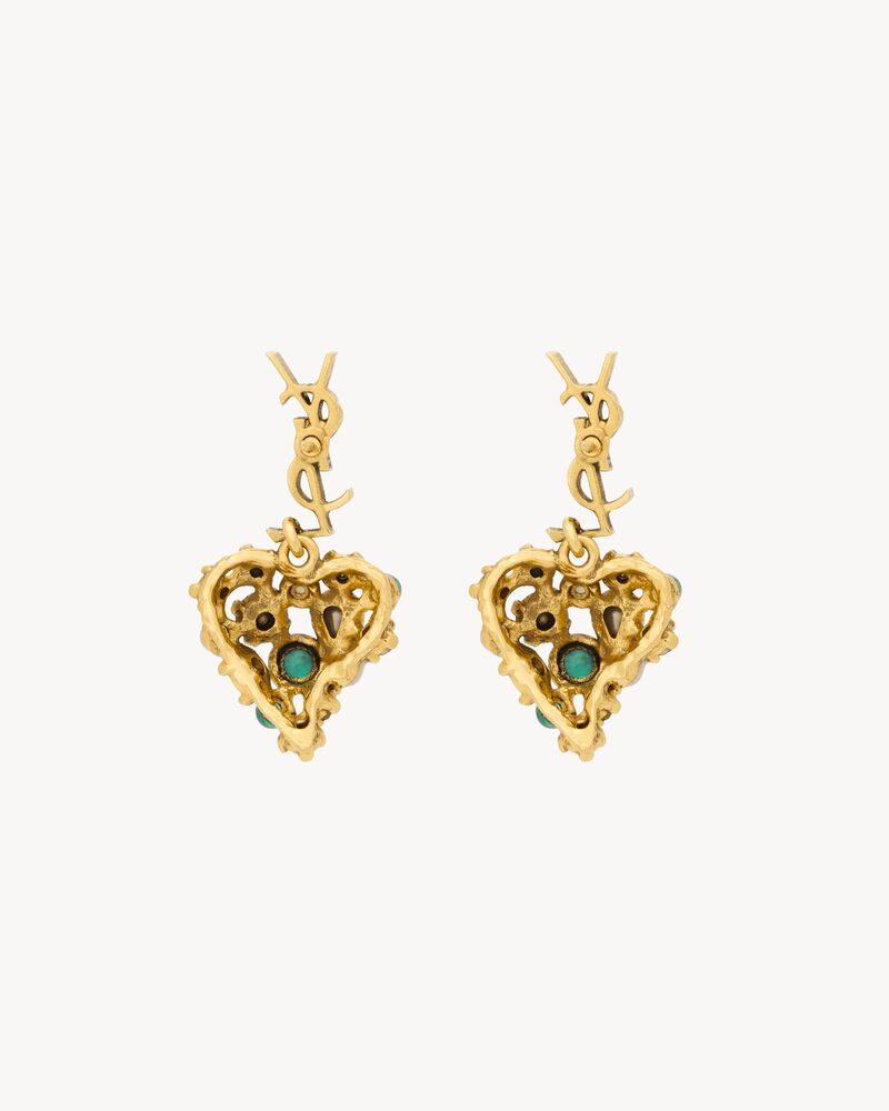 CASSANDRE crystal heart earrings
