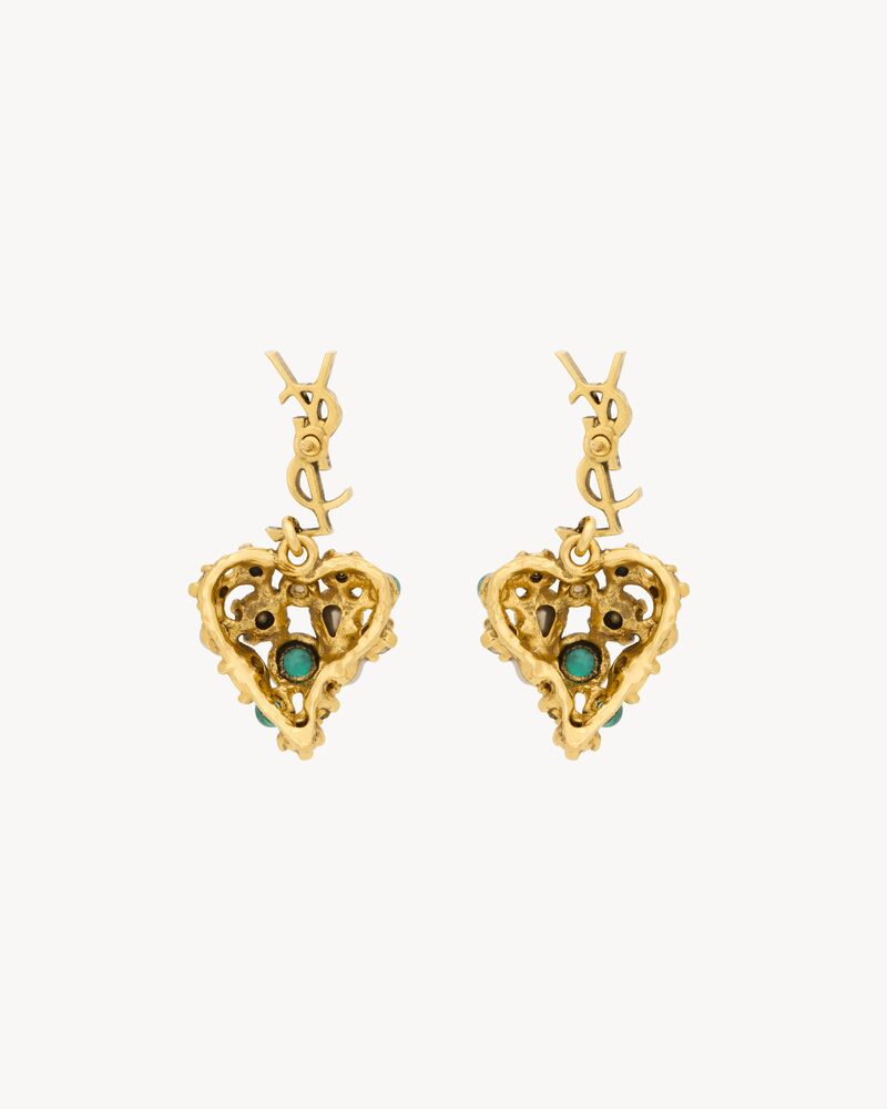 CASSANDRE crystal heart earrings