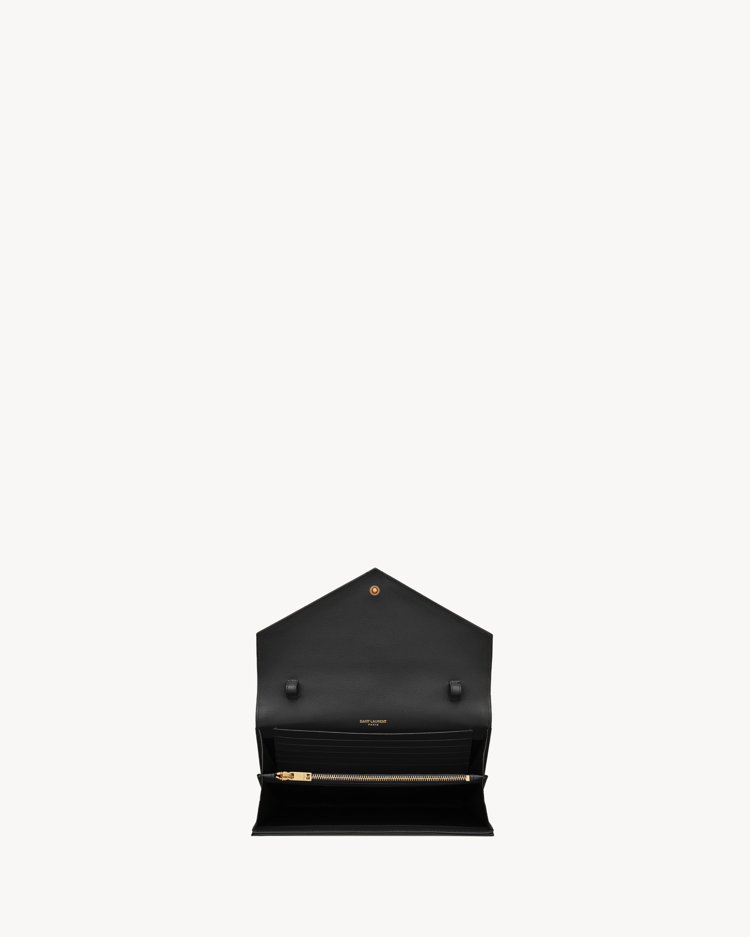 CLASSIC CASSANDRE CHAIN WALLET IN GRAIN DE POUDRE LEATHER