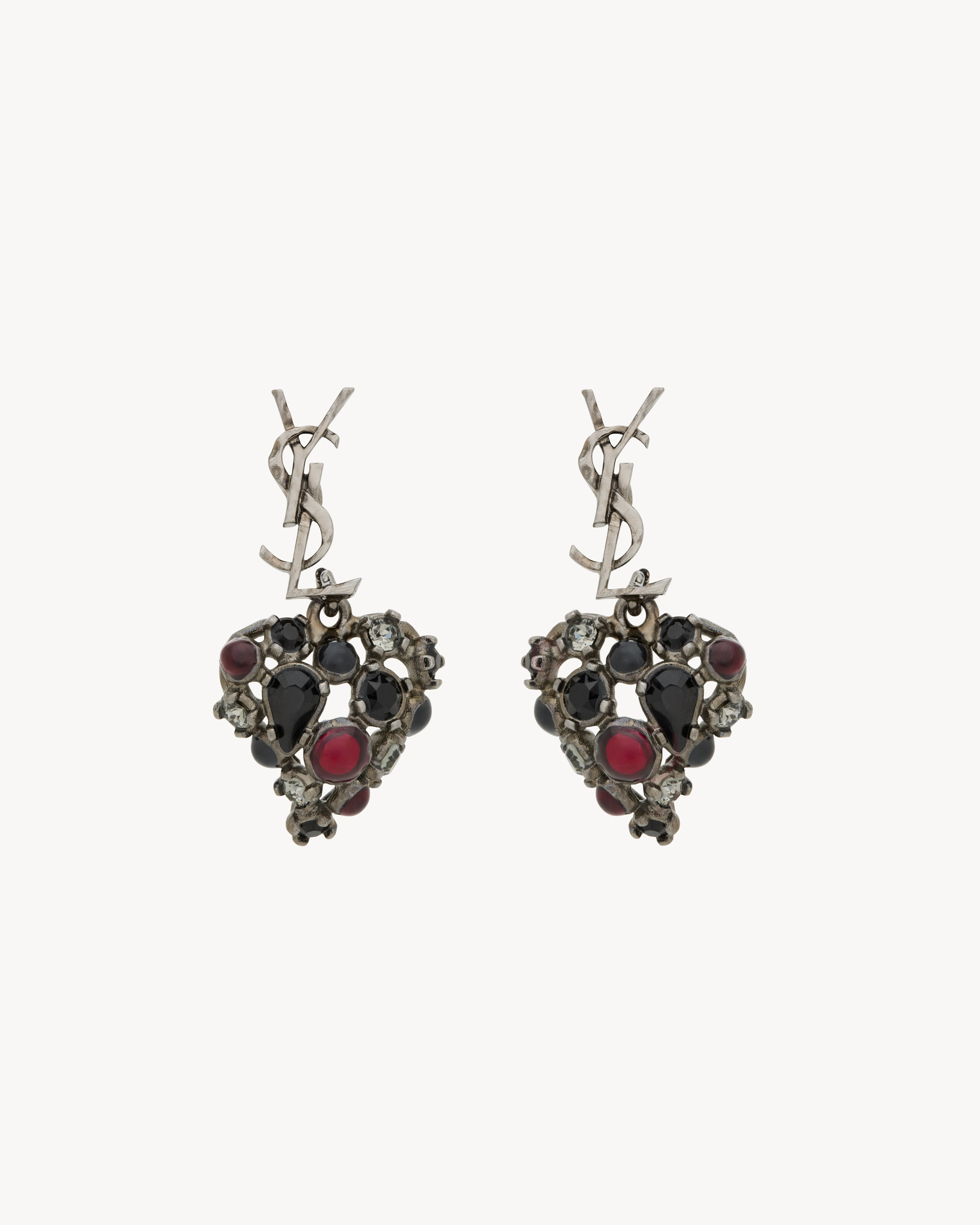 CASSANDRE crystal heart earrings
