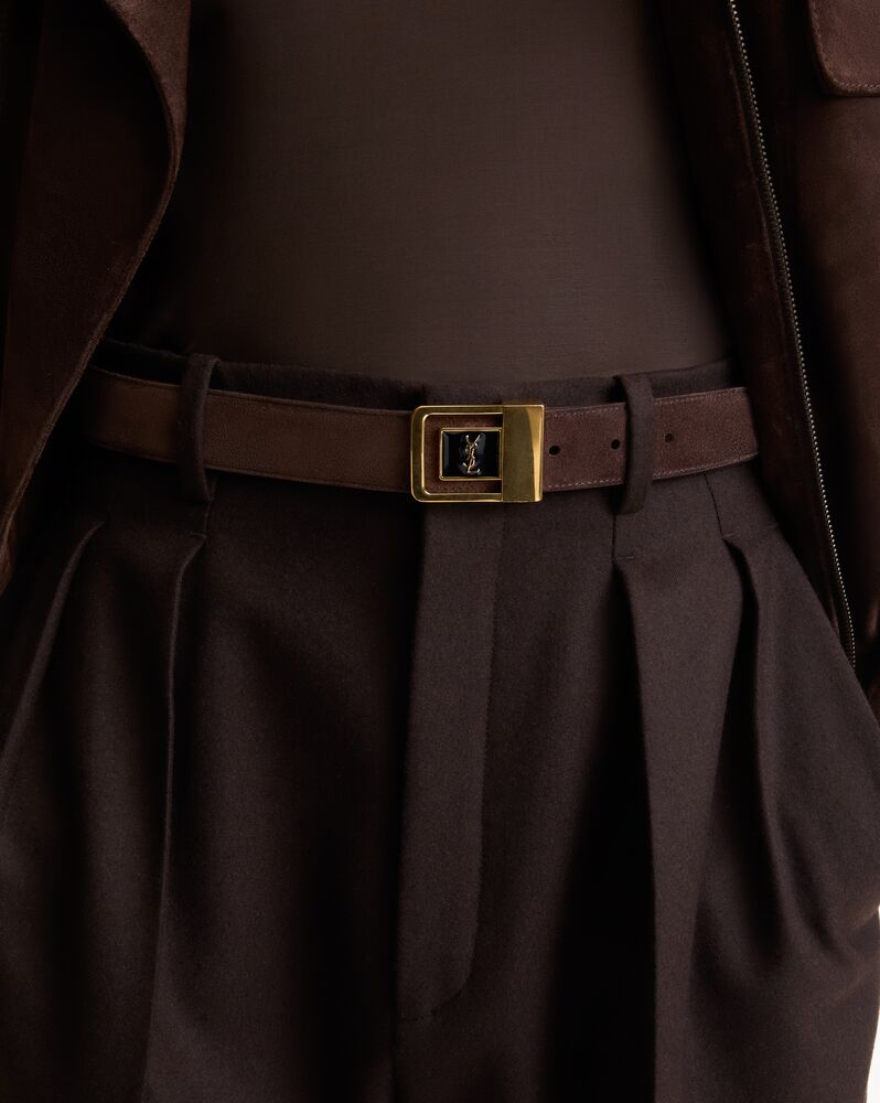 LA 66 buckle belt in suede