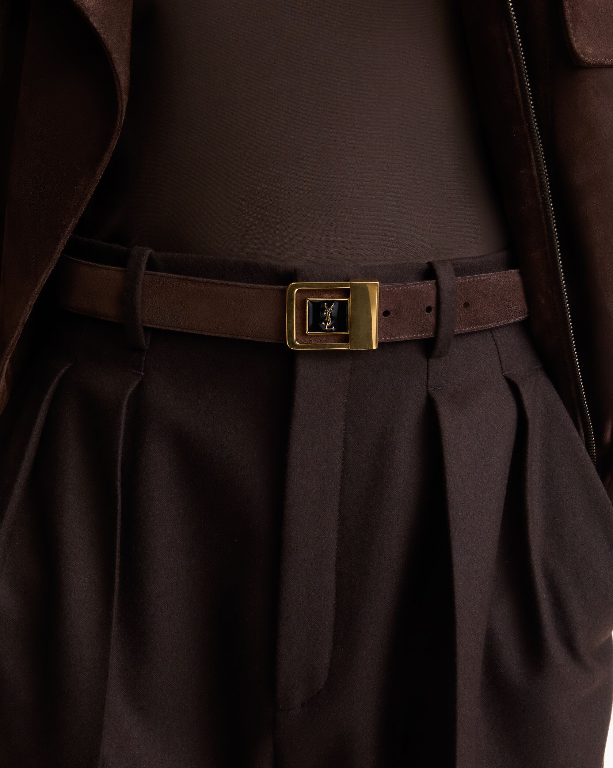 LA 66 buckle belt in suede