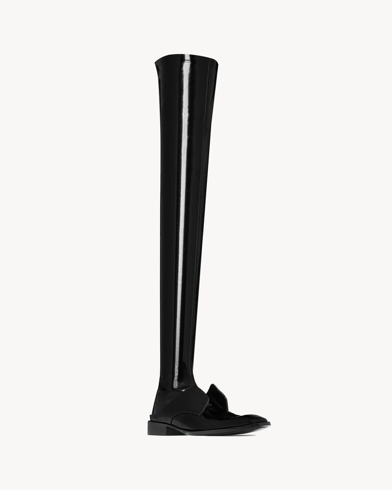 ROMEO over-the-knee boots in patent leather and vinyl