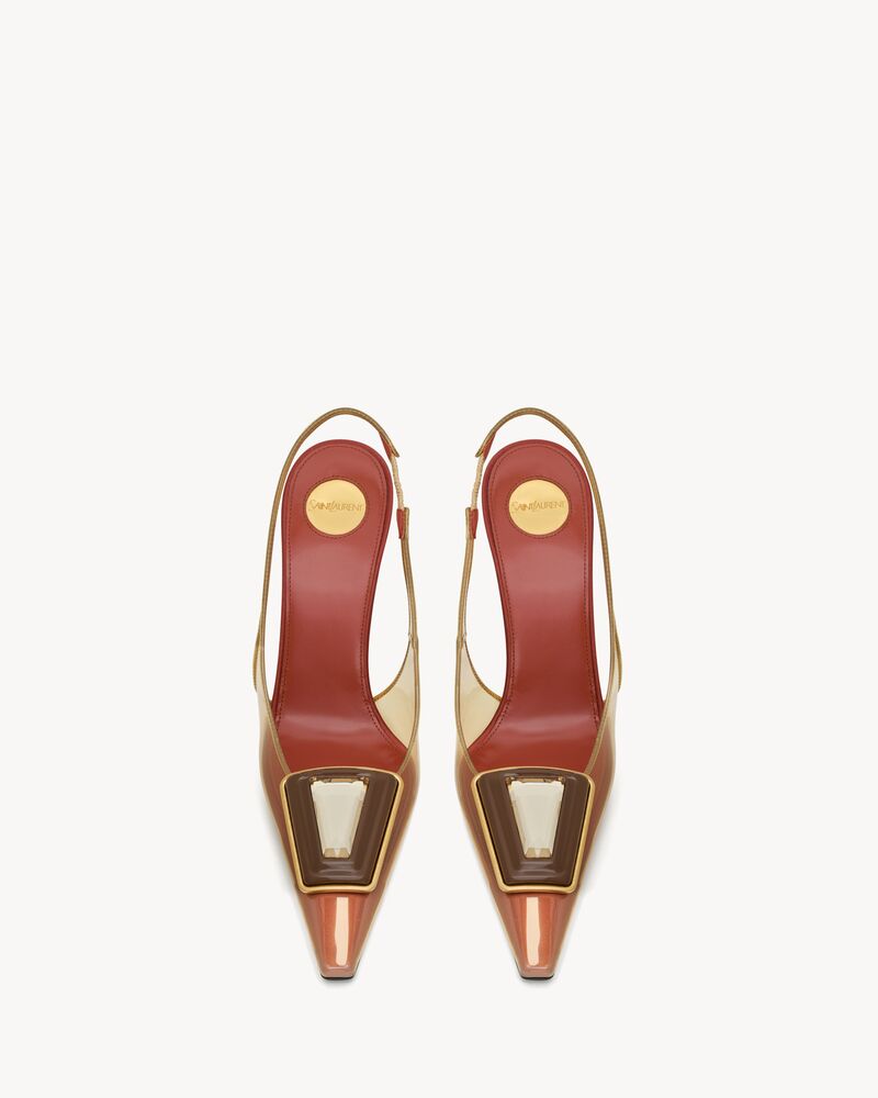 SIBYL slingback pumps in TPU and satin