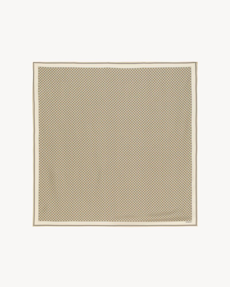 medallion square scarf in silk twill