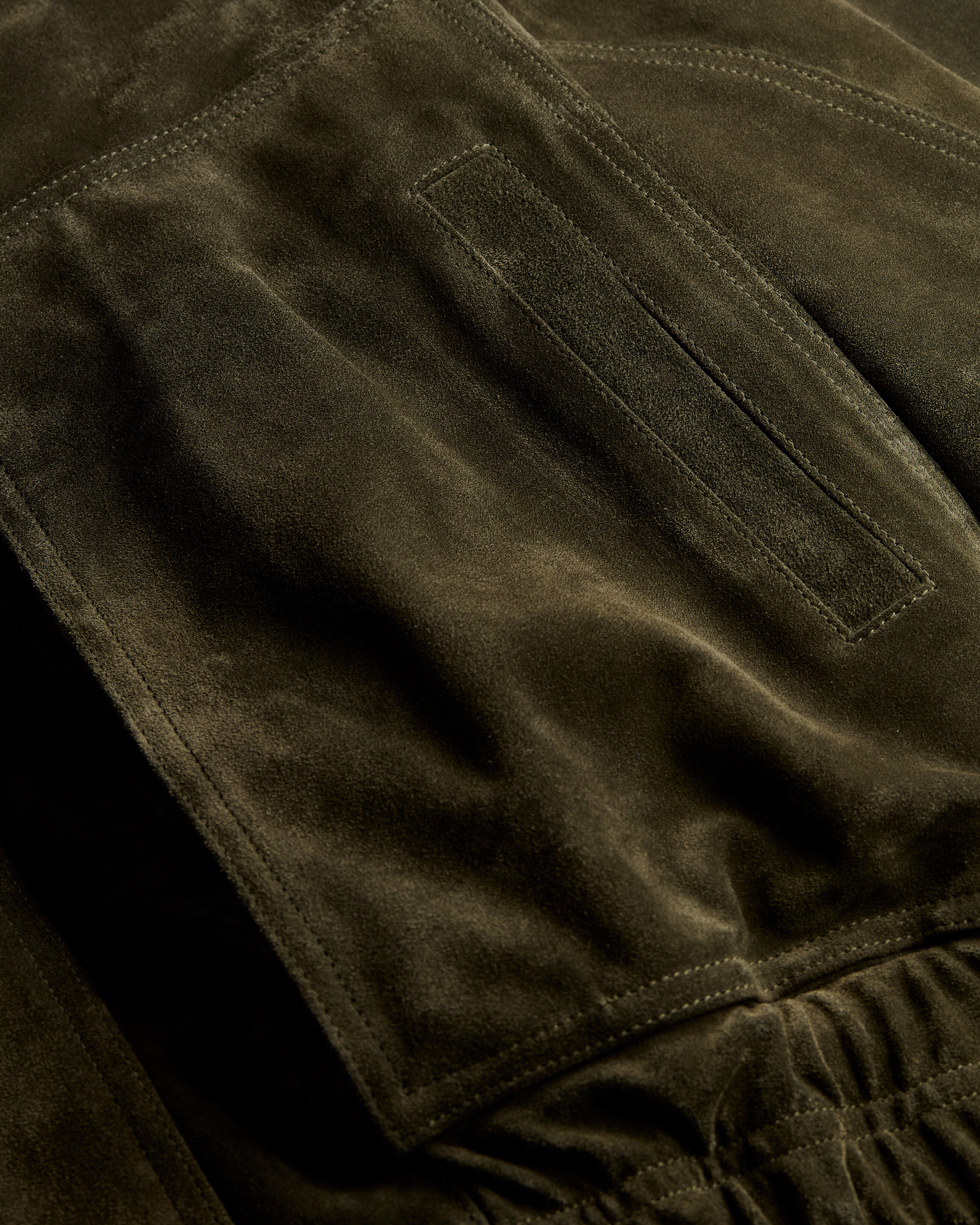 bomber jacket in vintage split leather