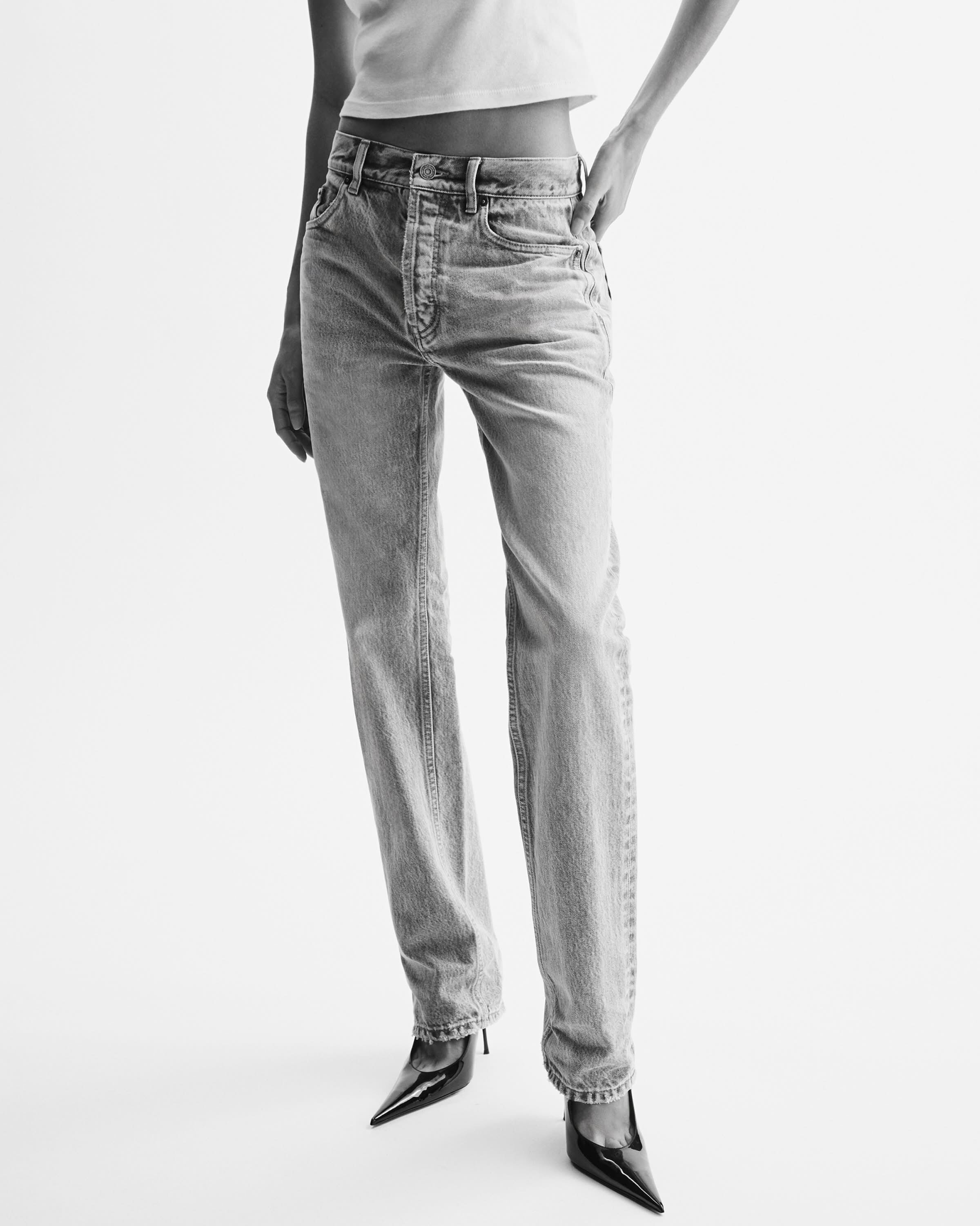 Jeans dritti in denim South Blue