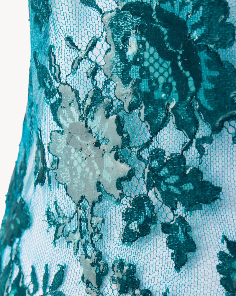 plunge bodysuit in silicone-coated lace