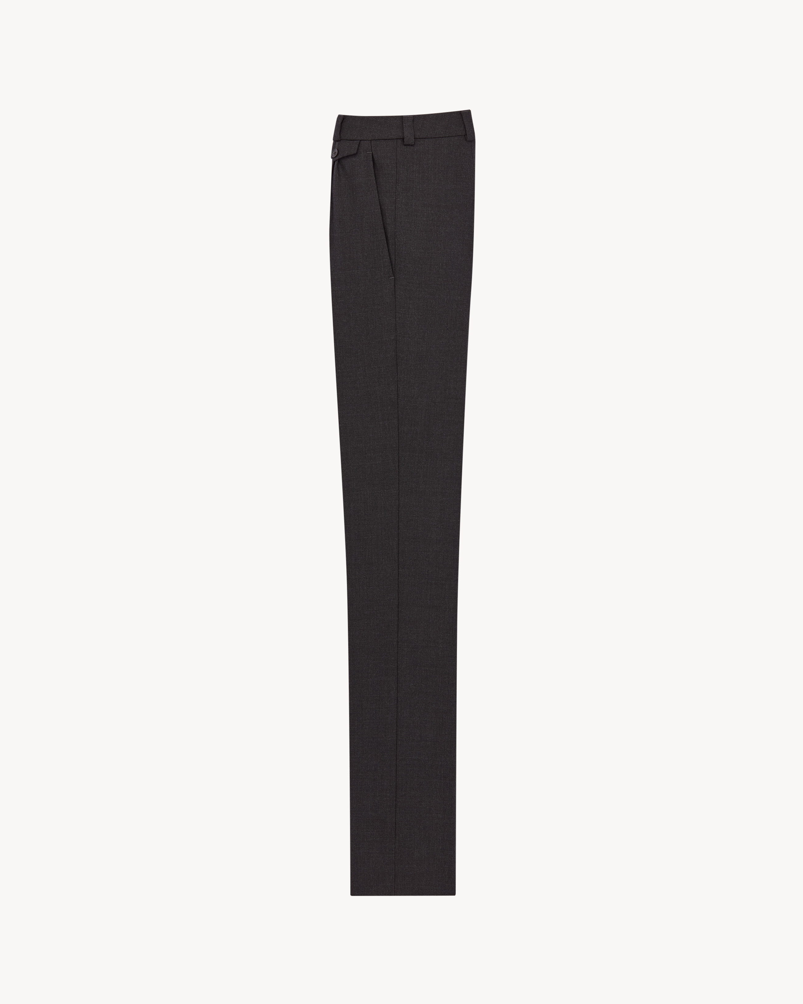 tapered pants in felted wool gabardine