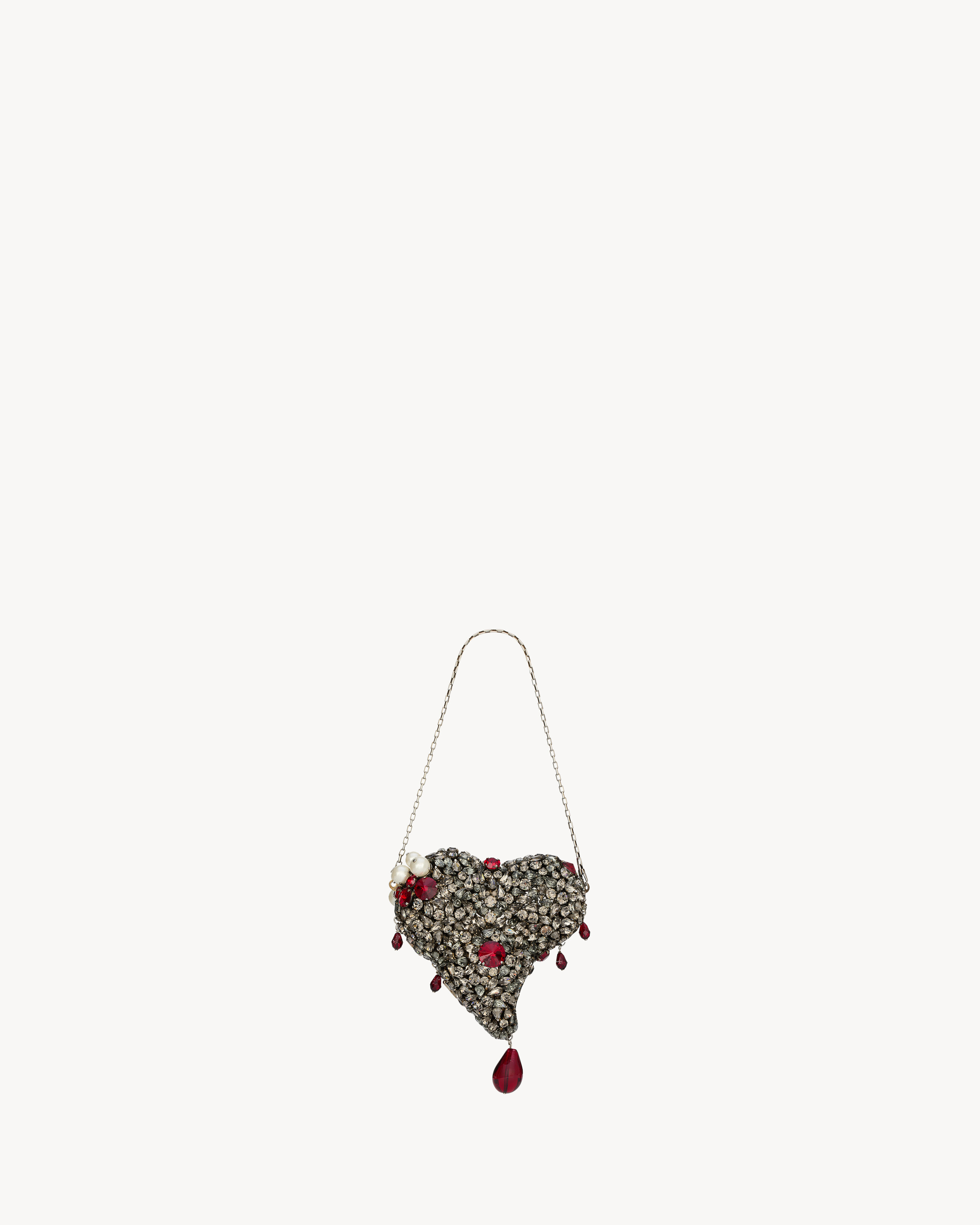 micro heart EVENING bag in crystals