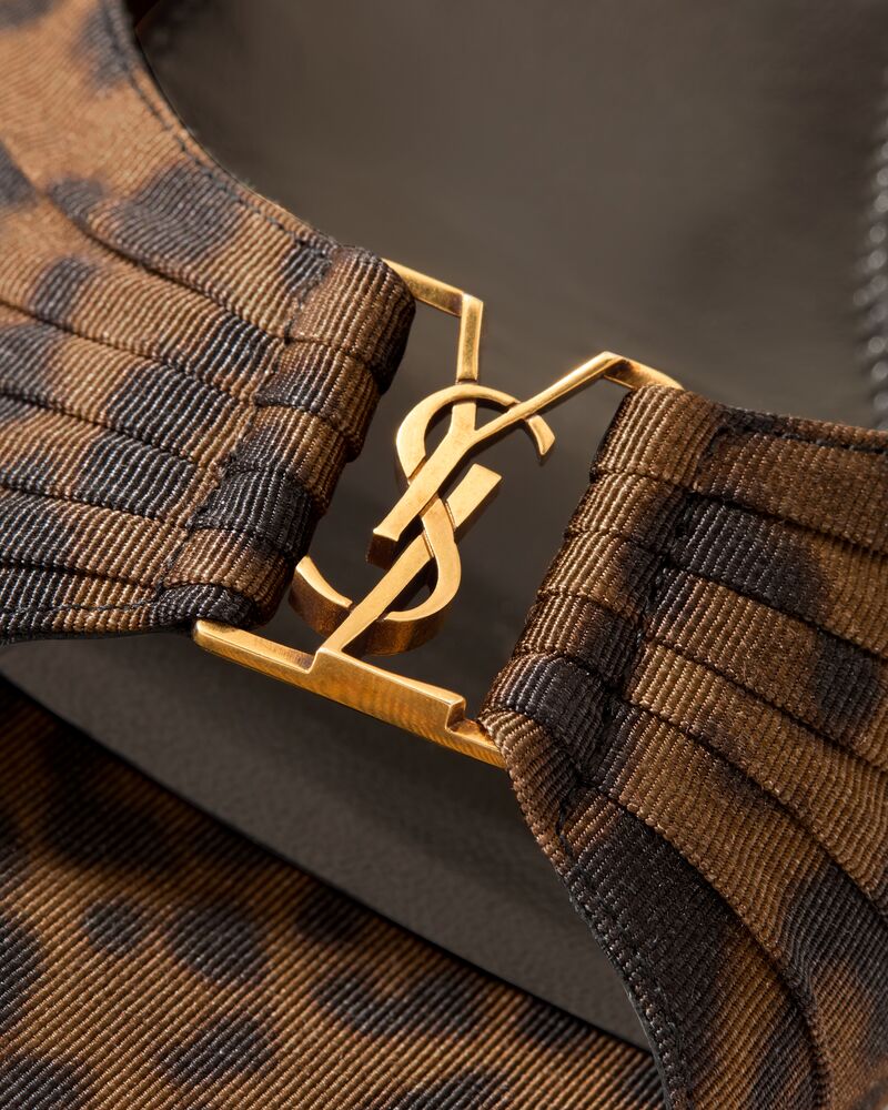 BABYLONE豹纹罗缎穆勒鞋