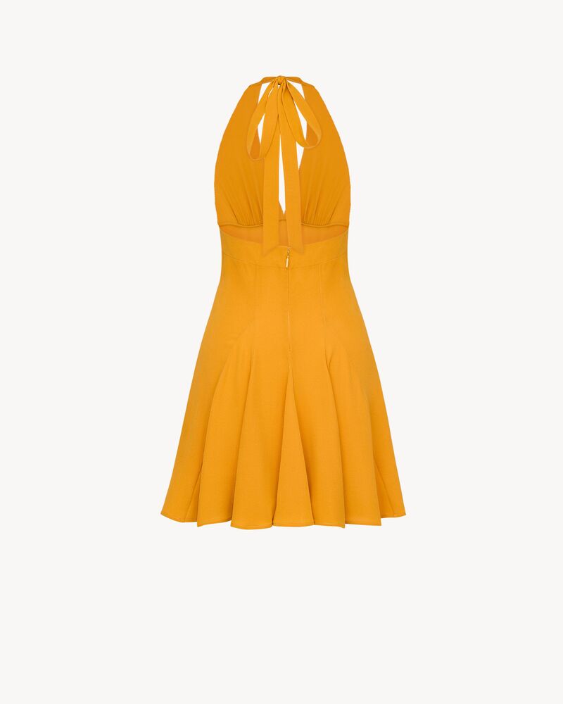halter dress in silk crepe de chine