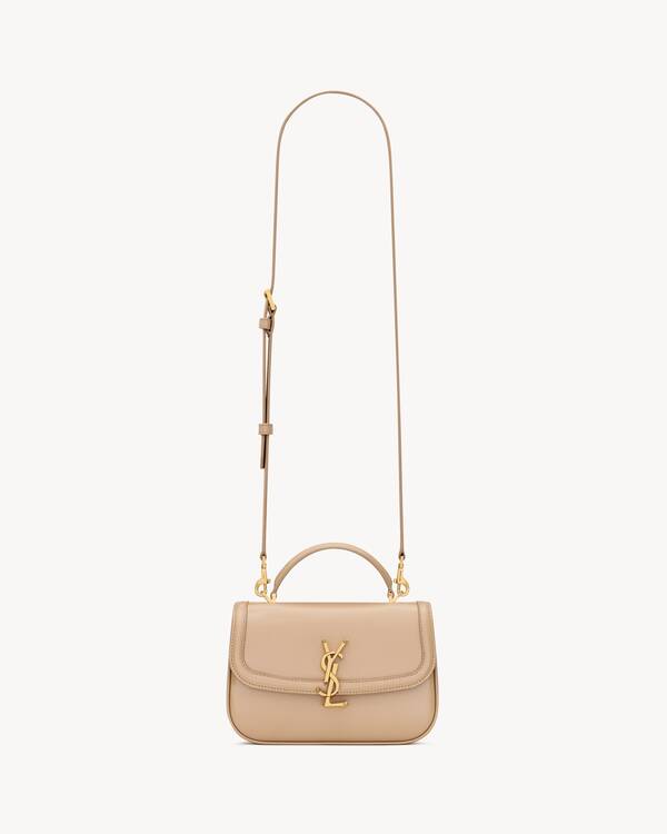 SOLFERINO mini top handle in BOX SAINT LAURENT in Beige | Saint