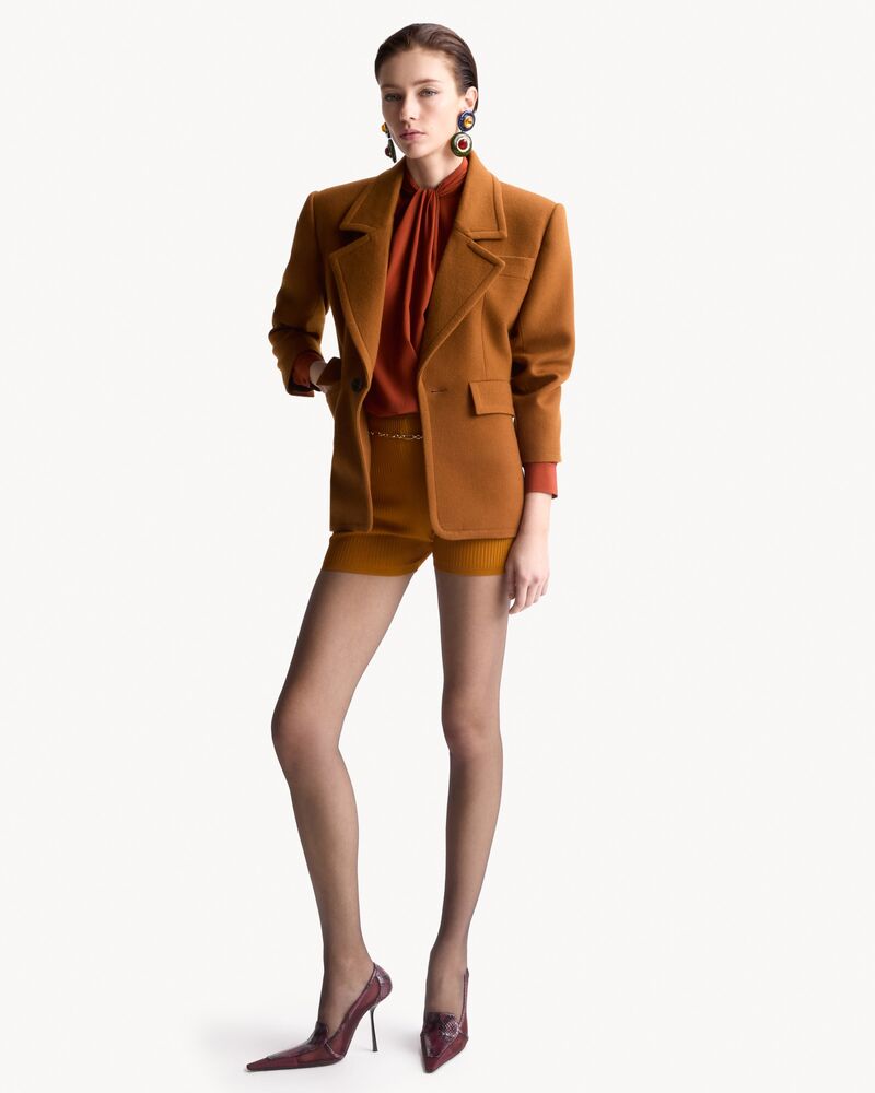blazer em lã escovada