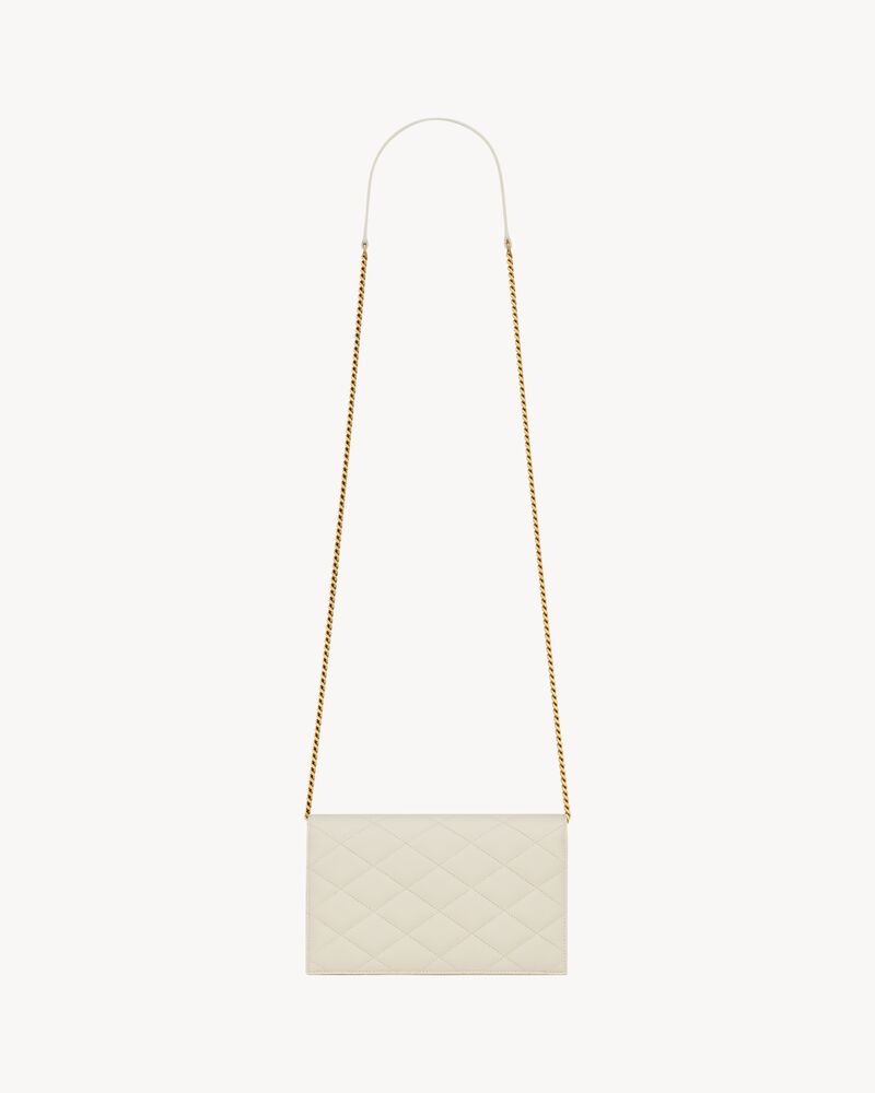 PARIS chain wallet en cuir GRAIN DE POUDRE