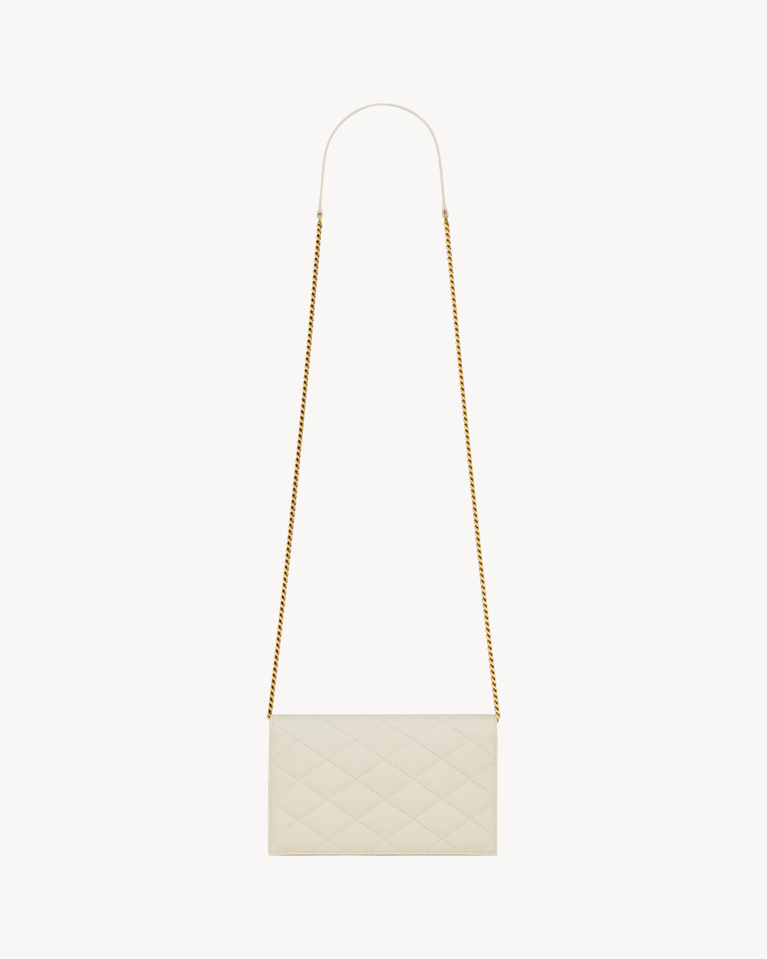 PARIS chain wallet in GRAIN DE POUDRE leather