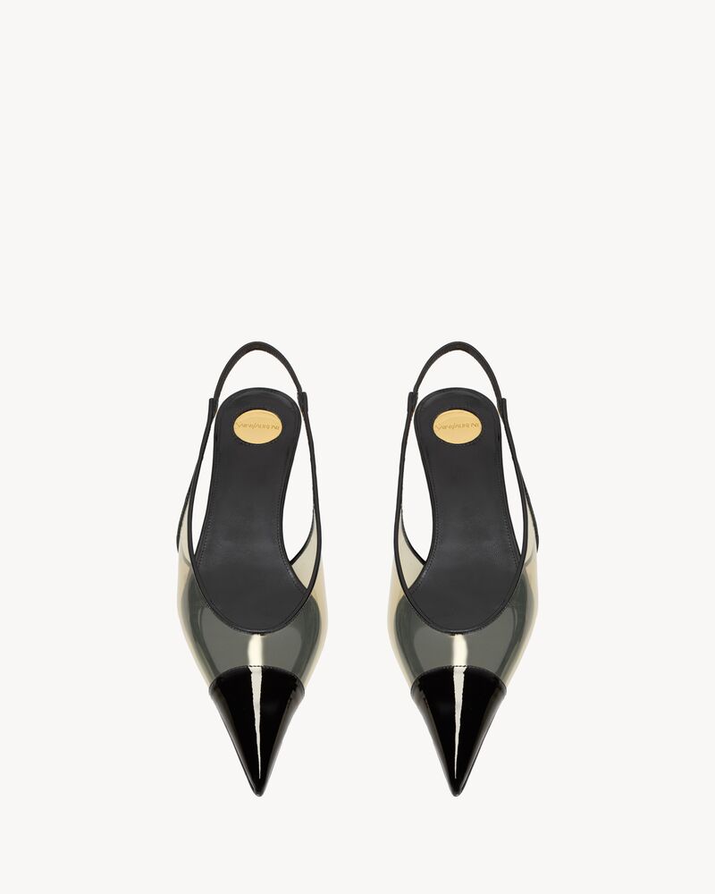 FANNY slingback pumps in TPU and patent leather