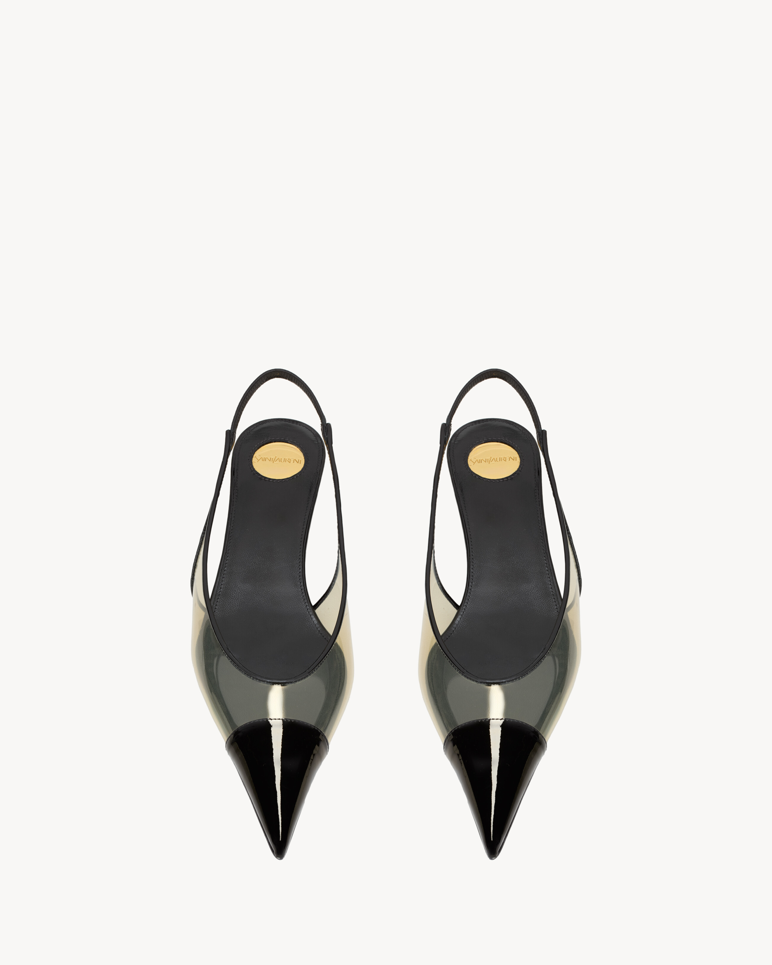 FANNY slingback pumps in TPU and patent leather