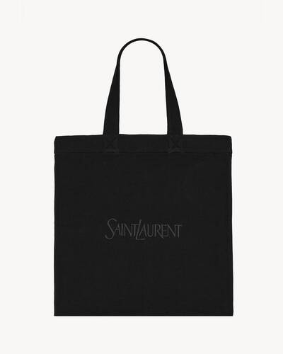 Saint Laurent totebag in fleece in Black | Saint Laurent | YSL EN-SE